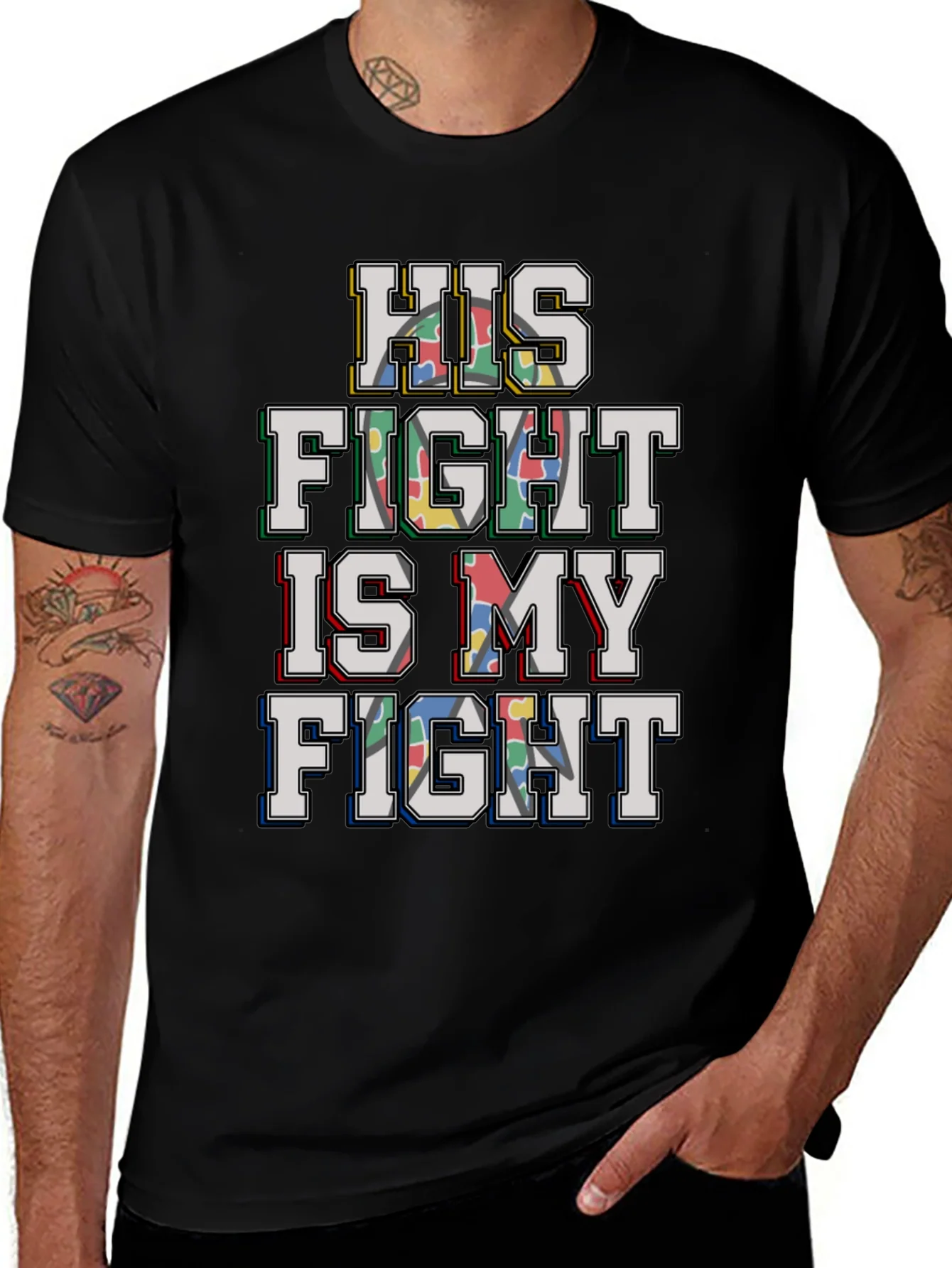 Autism Awareness: His Fight is My Fight T-Shirt