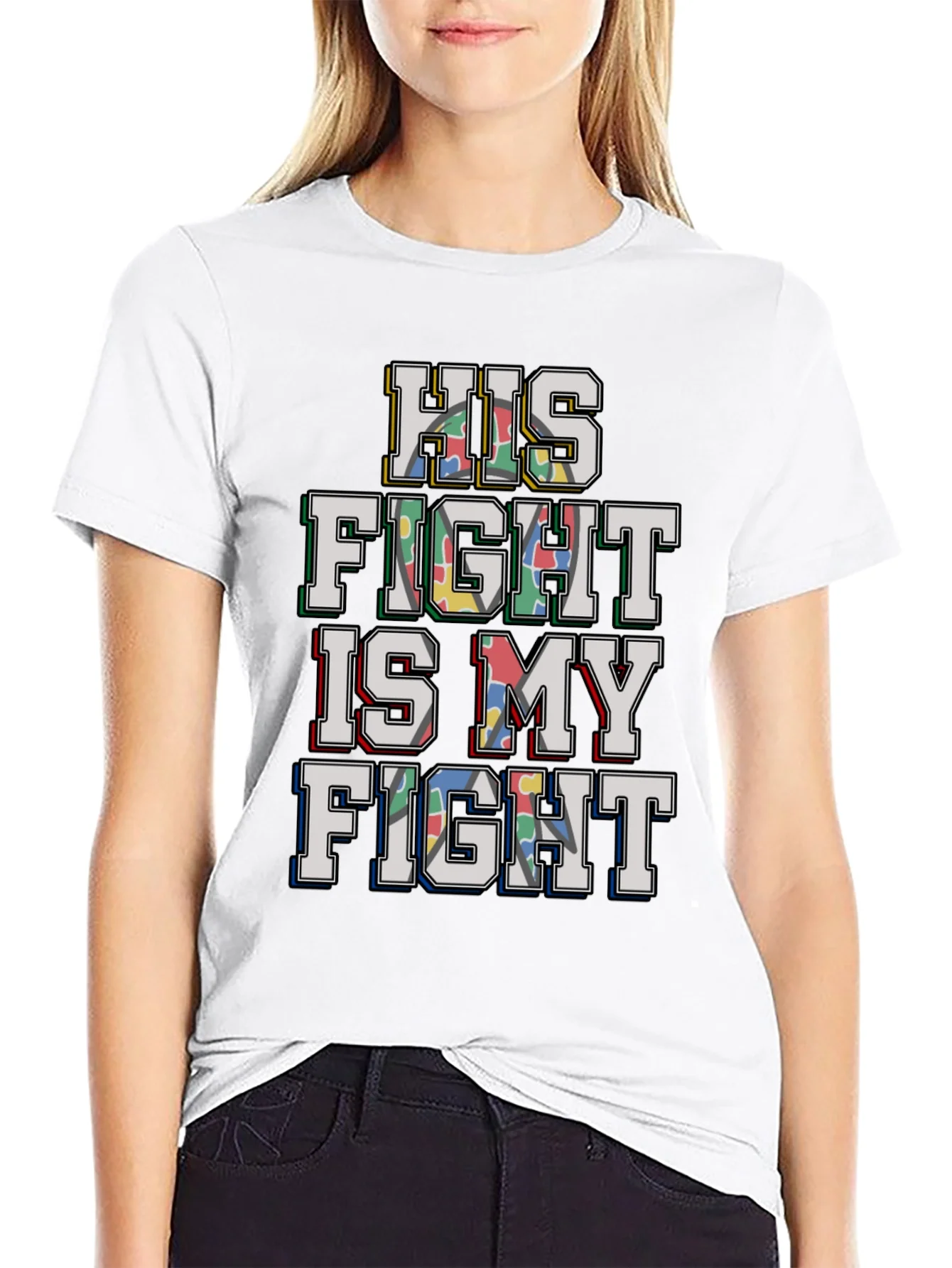 Autism Awareness: His Fight is My Fight T-Shirt