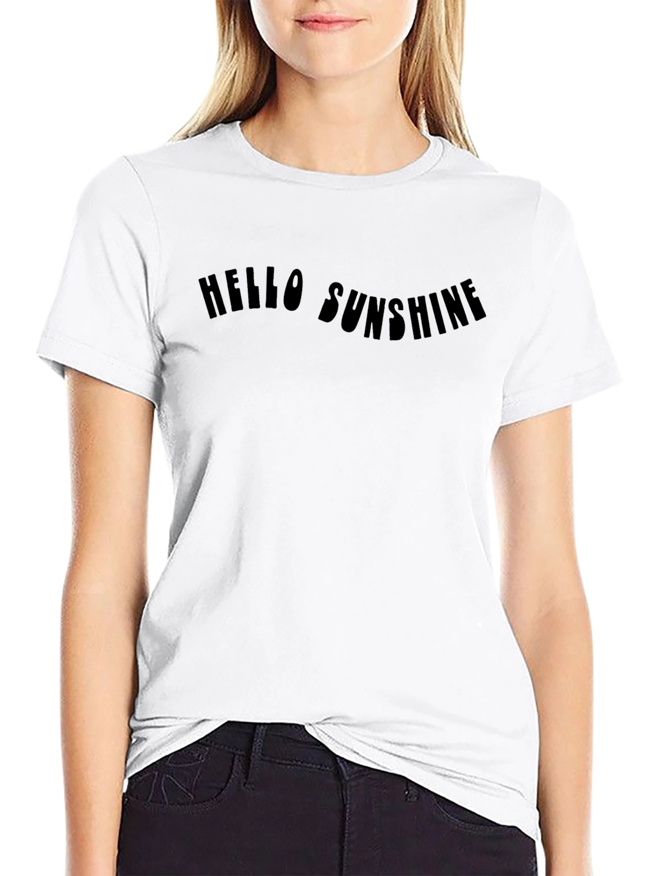 Hello Sunshine Graphic Tee - Black