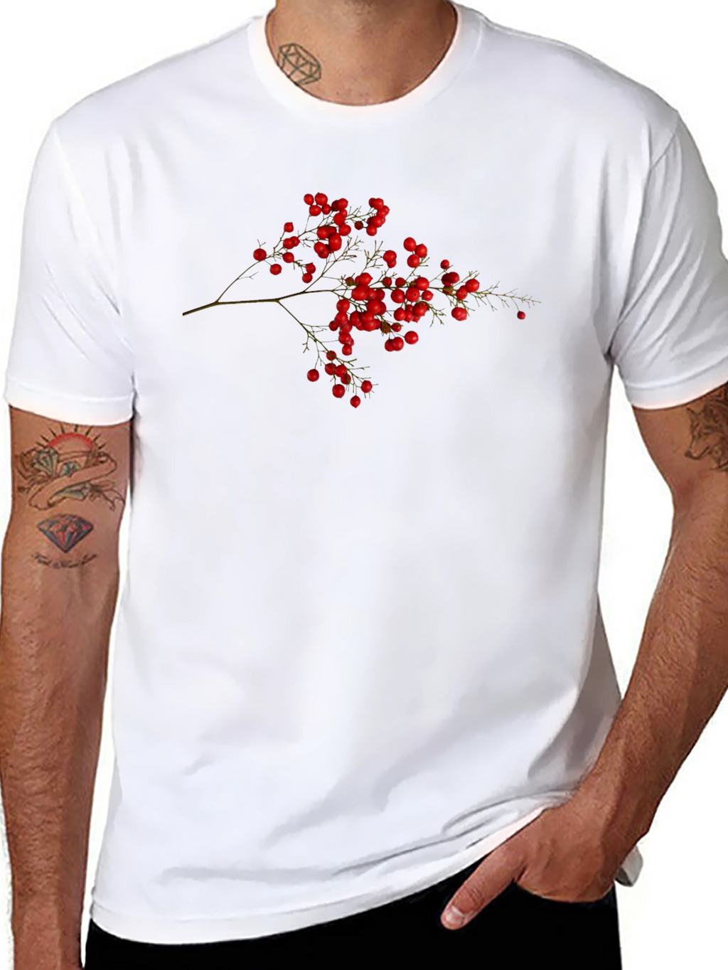 Berry Branch Black T-Shirt