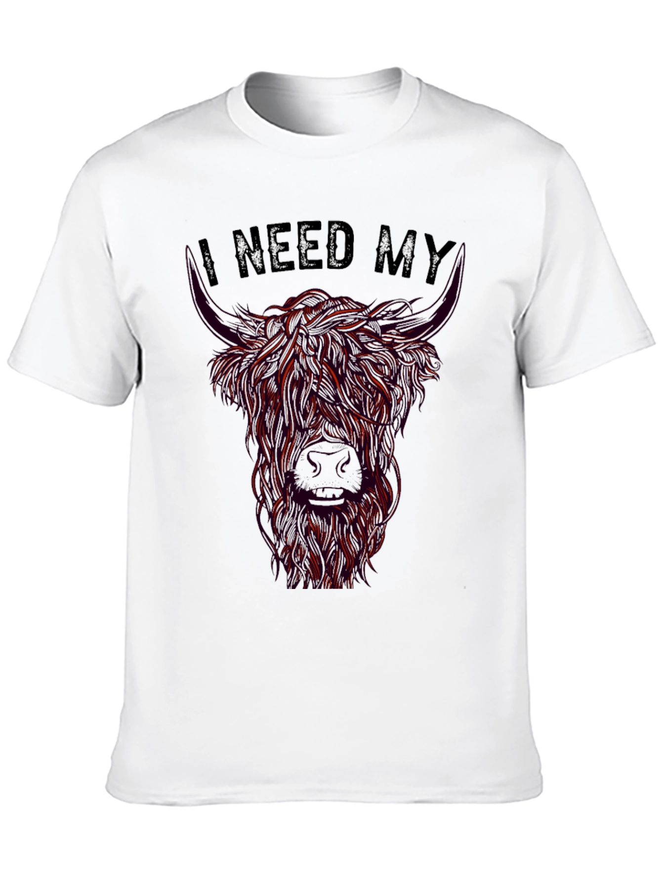 I Need My Highland Cow T-Shirt - Black