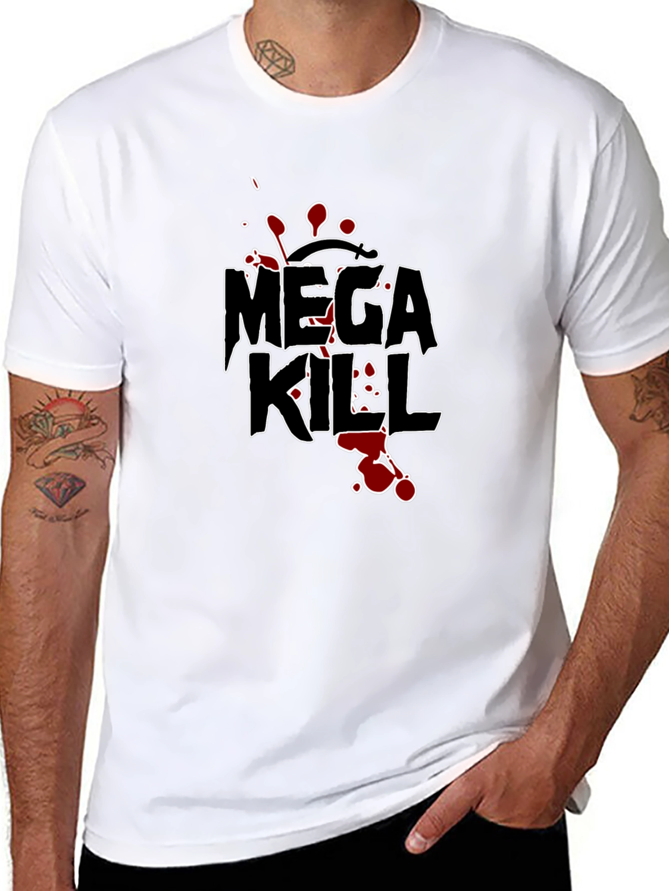 Mega Kill Graphic Tee - Black Cotton T-Shirt