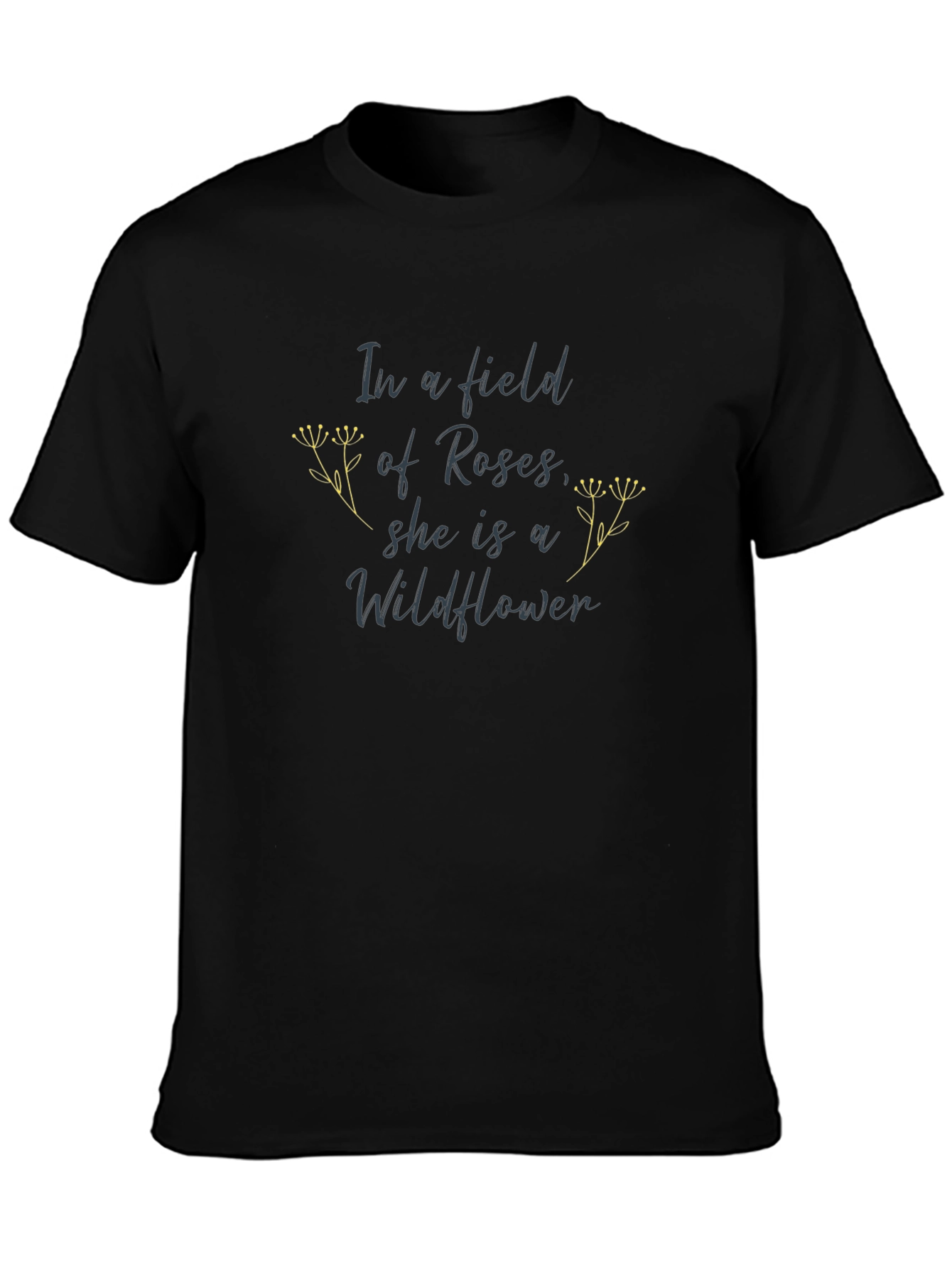Wildflower Graphic T-Shirt - Black