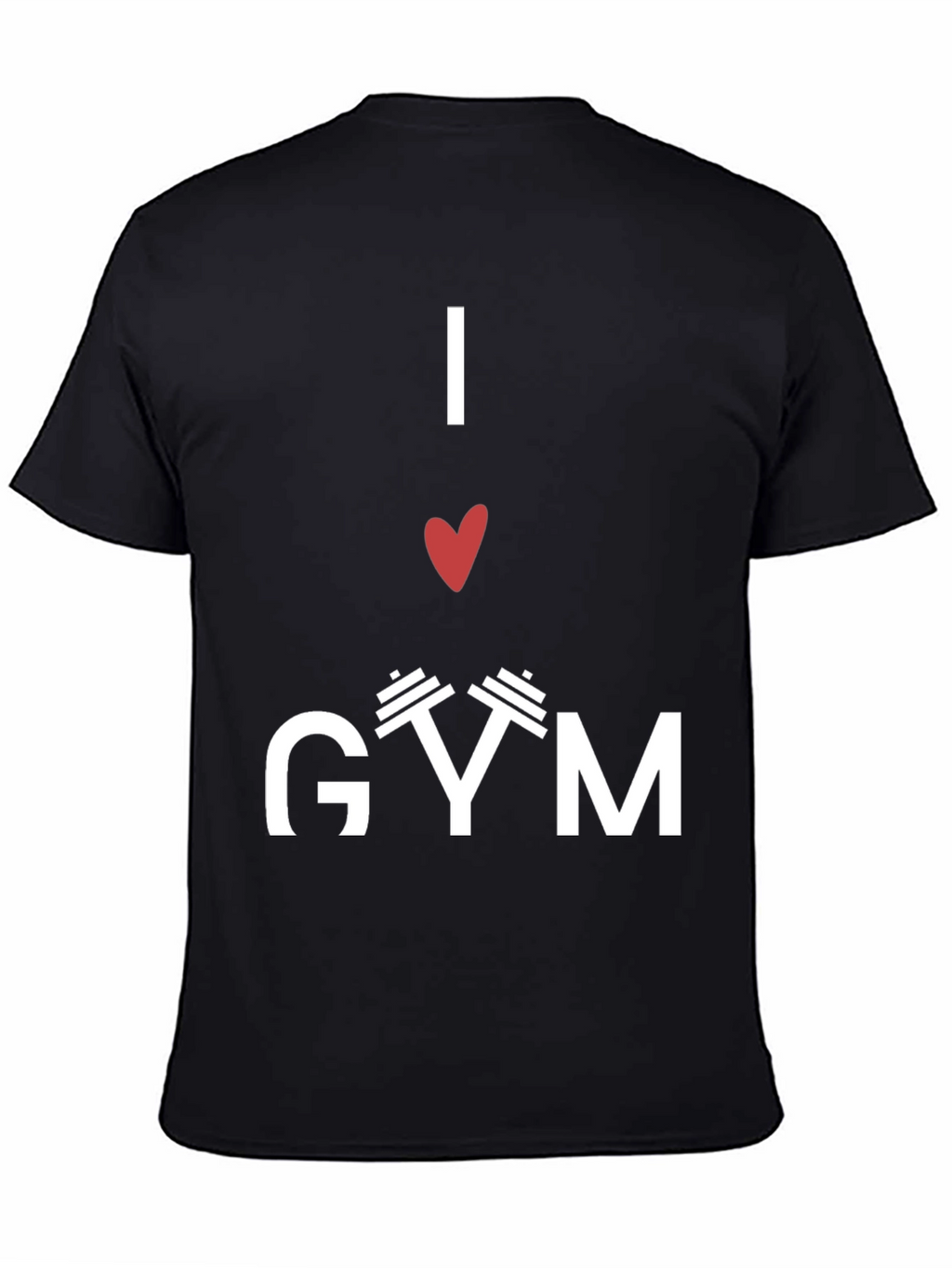 I Love Gym Black T-Shirt Fitness Workout