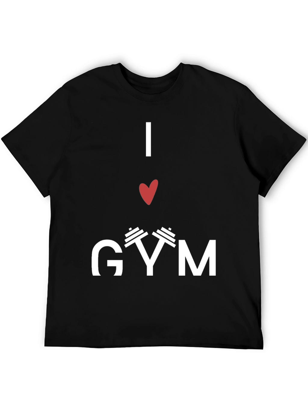 I Love Gym Black T-Shirt Fitness Workout