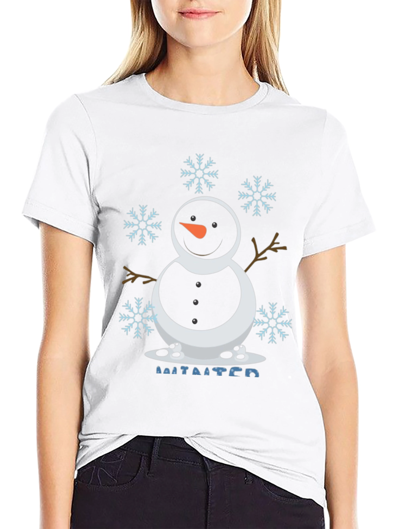 Snowman Winter Holiday T-Shirt - Festive Season Tee