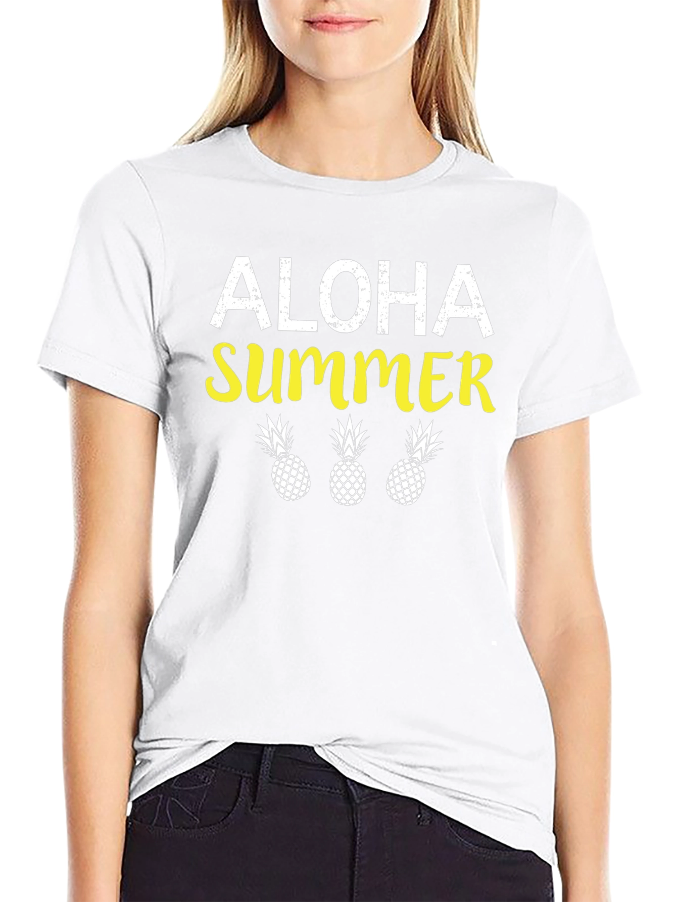 Aloha Summer Pineapple Graphic T-Shirt