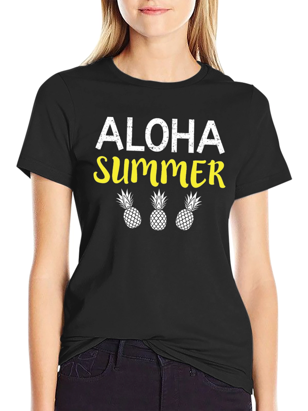 Aloha Summer Pineapple Graphic T-Shirt