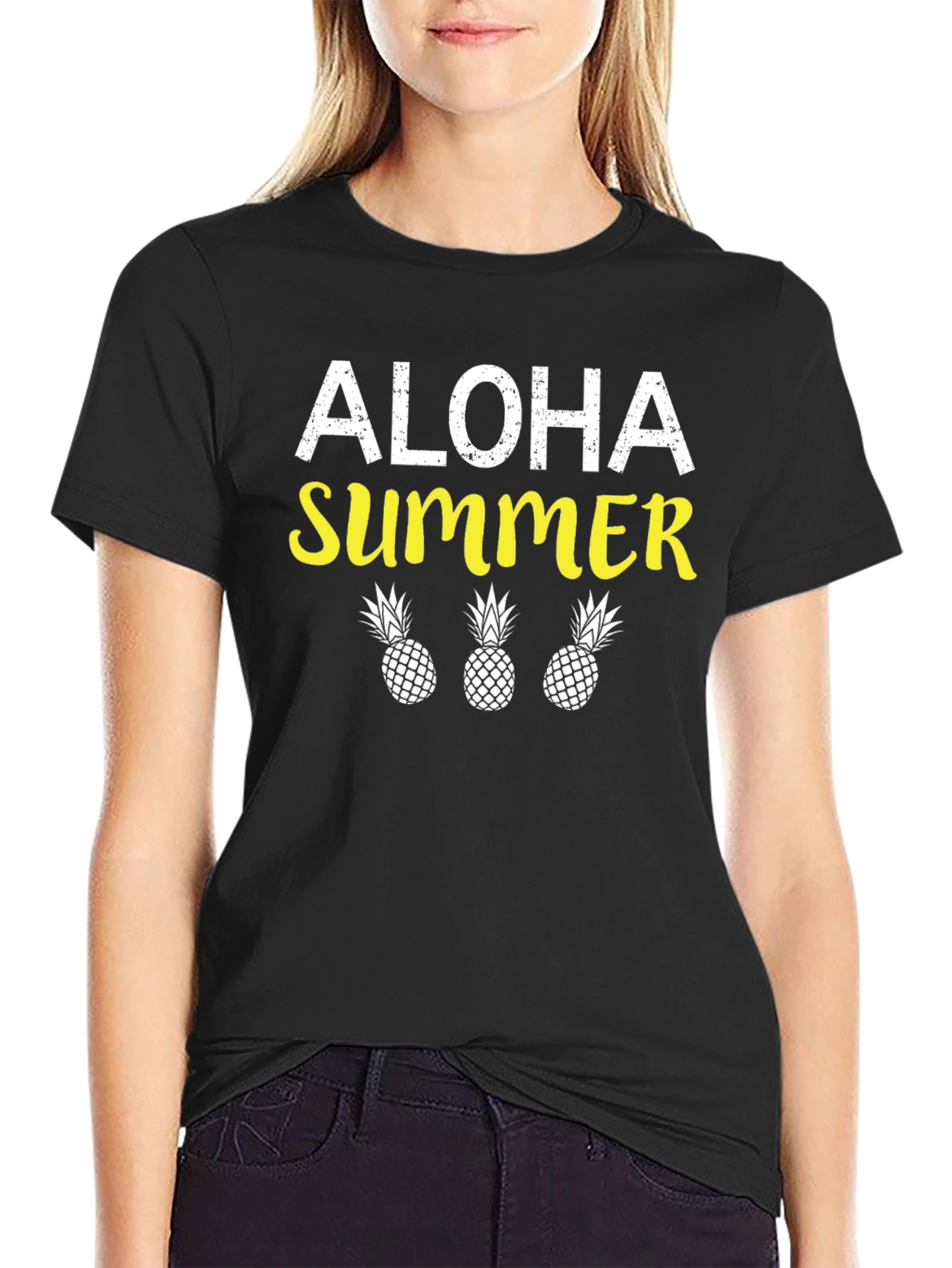 Aloha Summer Pineapple Graphic T-Shirt