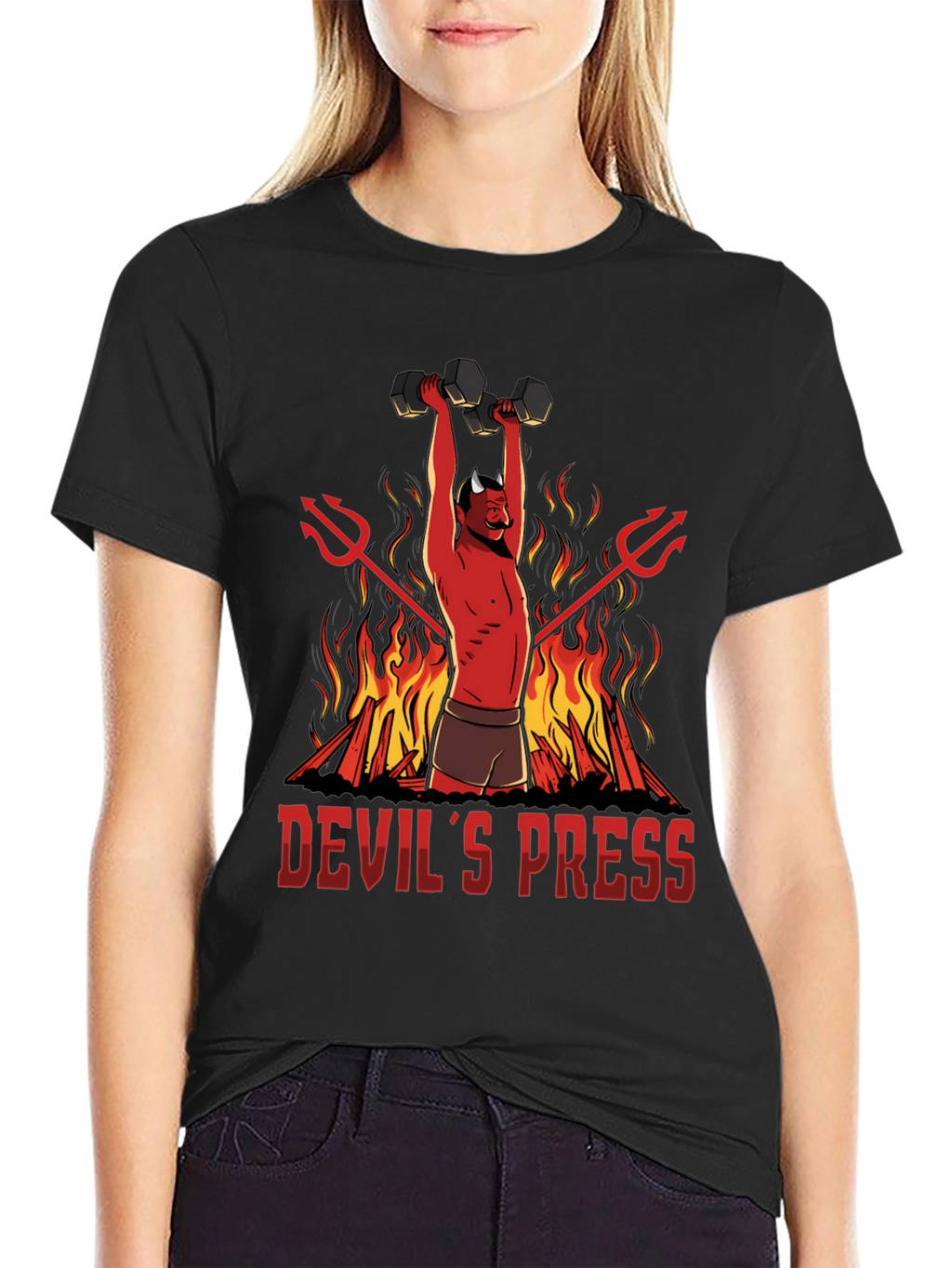 Devils Press Weightlifting T-Shirt - Gym Humor