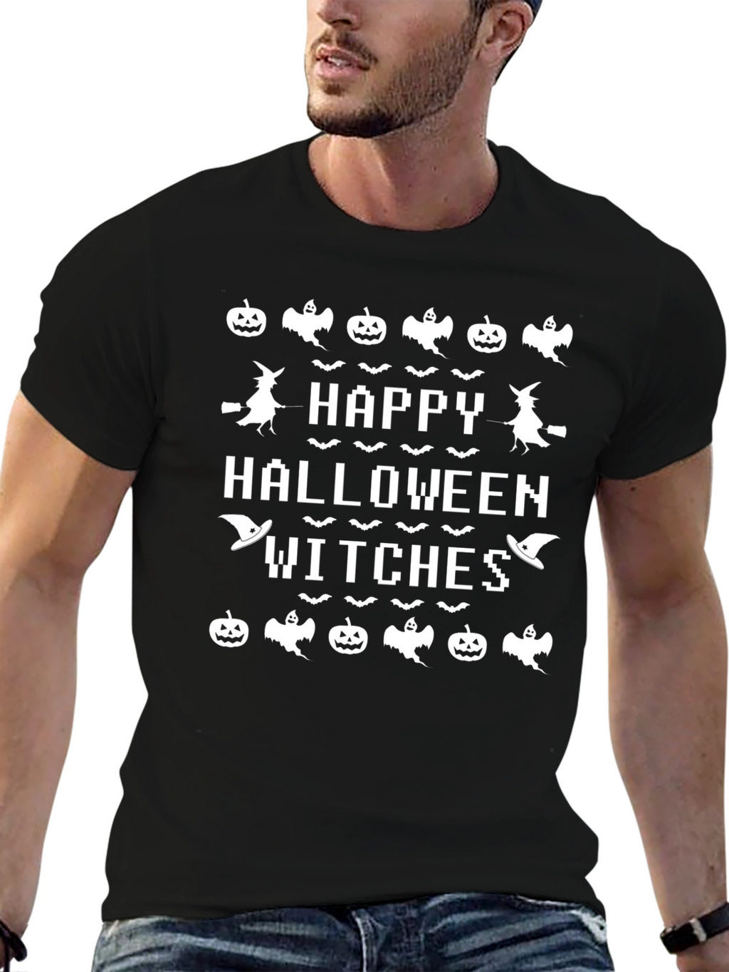 Happy Halloween Witches Graphic T-Shirt