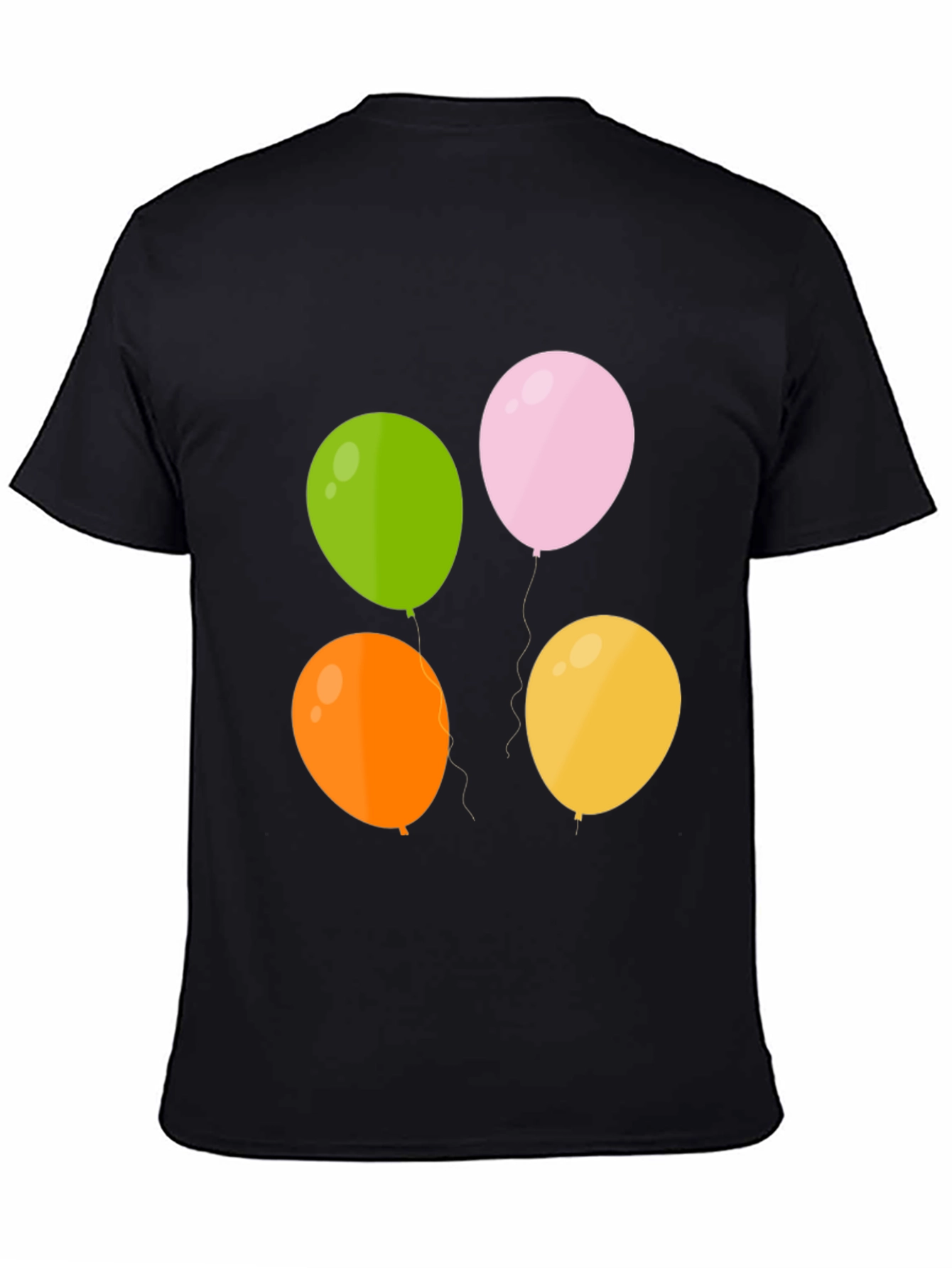 Colorful Balloon Graphic T-Shirt - Casual Cotton Tee