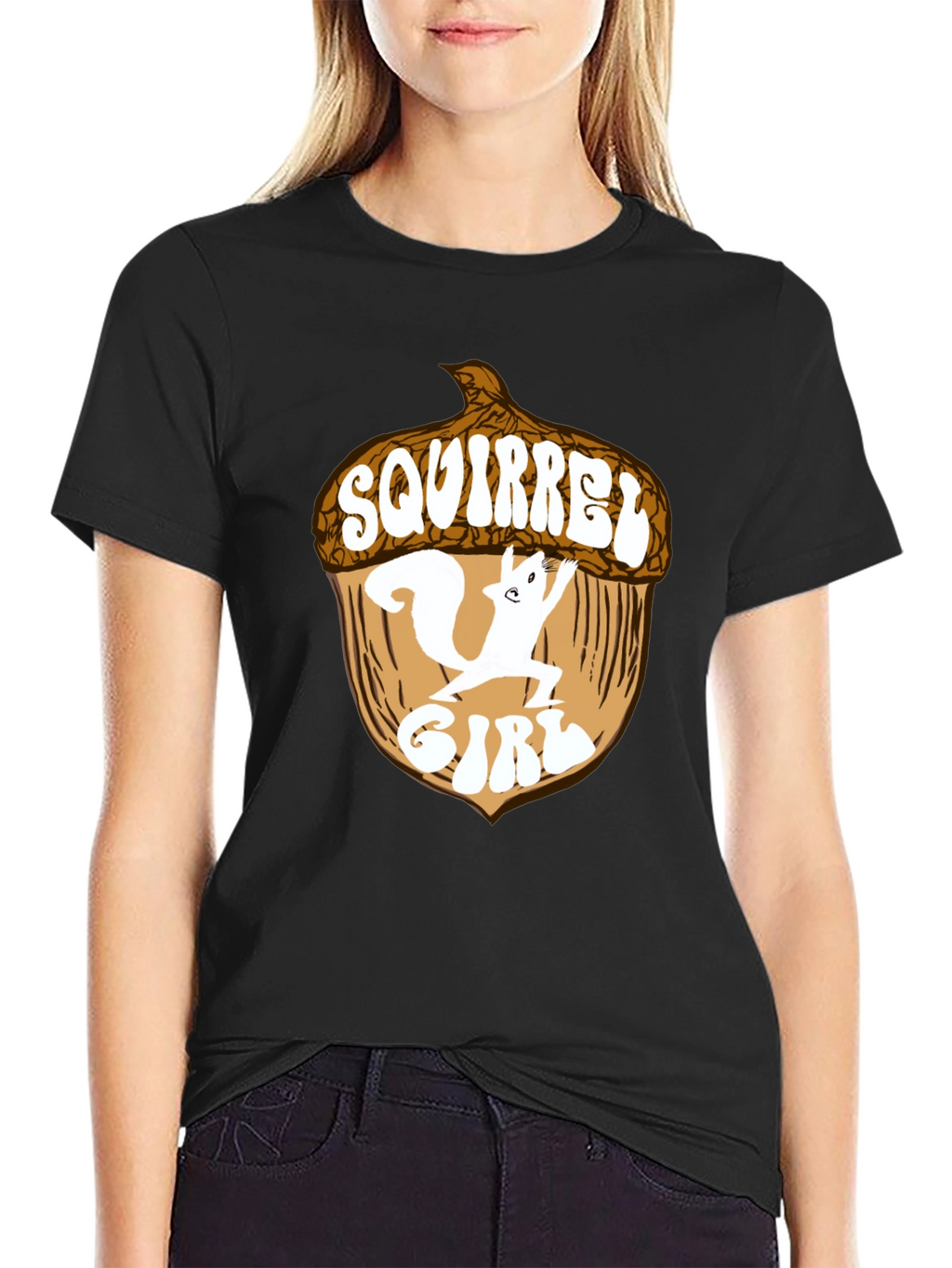 Squirrel Girl T-Shirt - Black Cotton Blend Tee