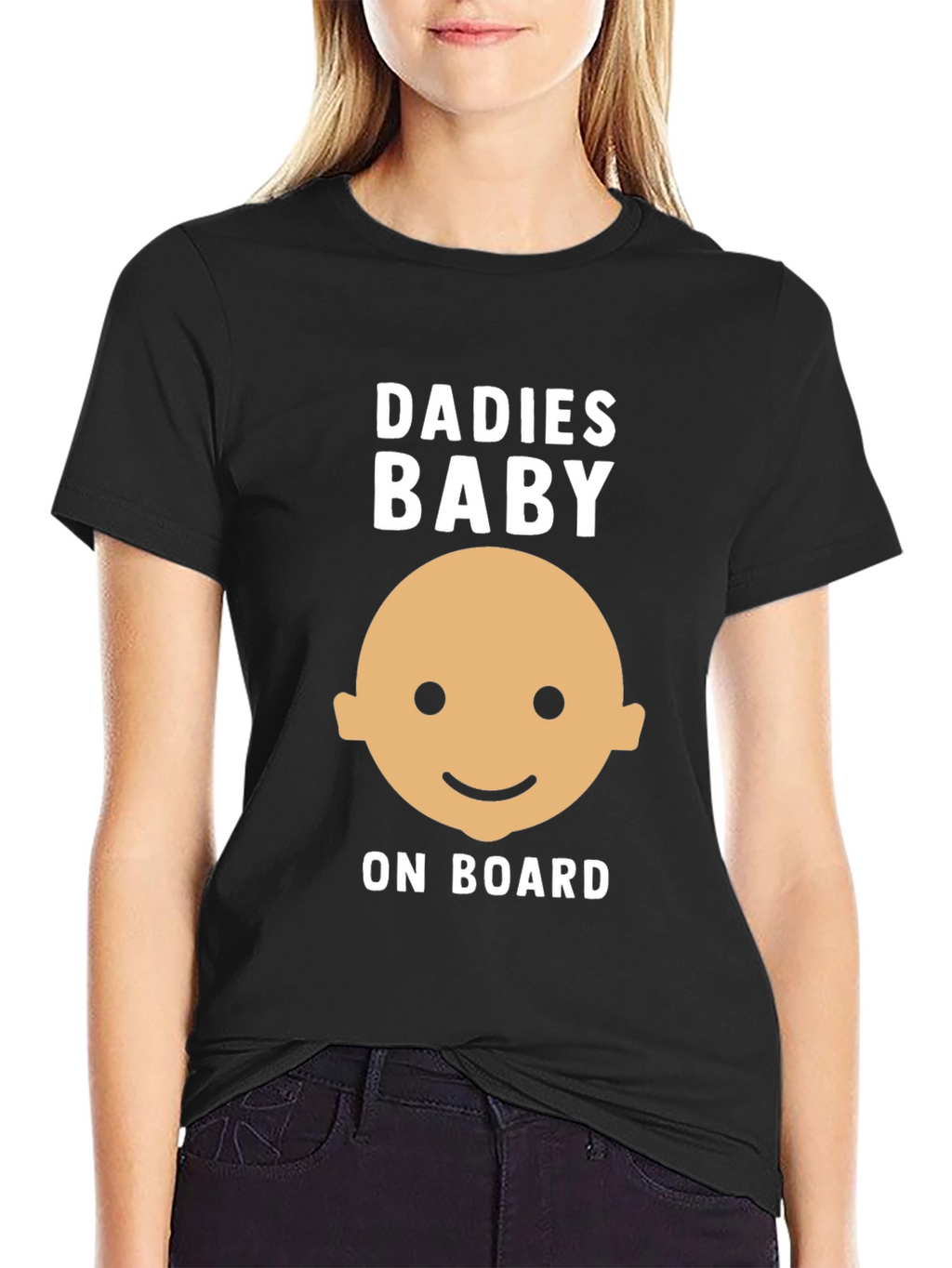 Dadies Baby On Board Graphic T-Shirt - Black