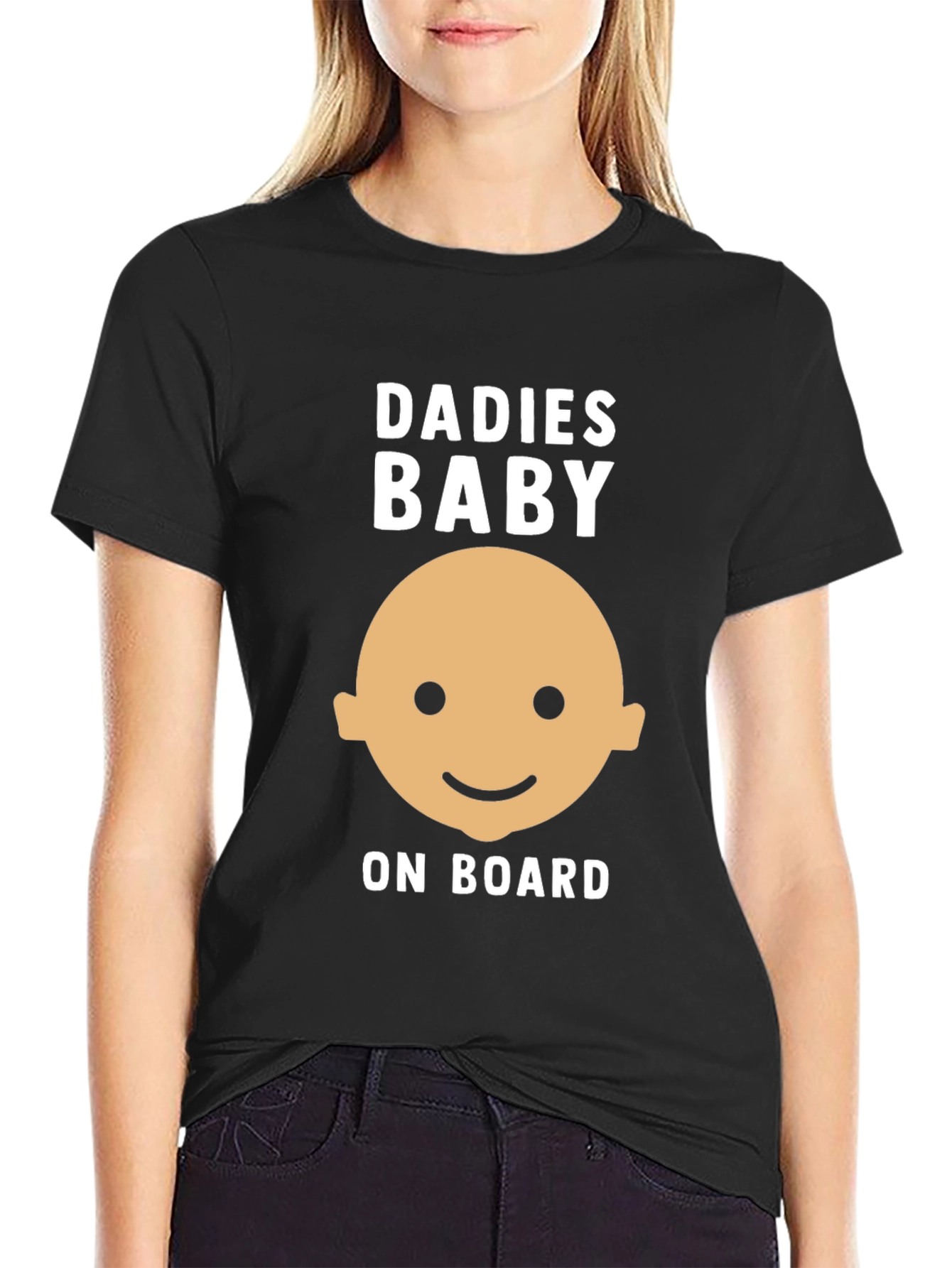 Dadies Baby On Board Graphic T-Shirt - Black