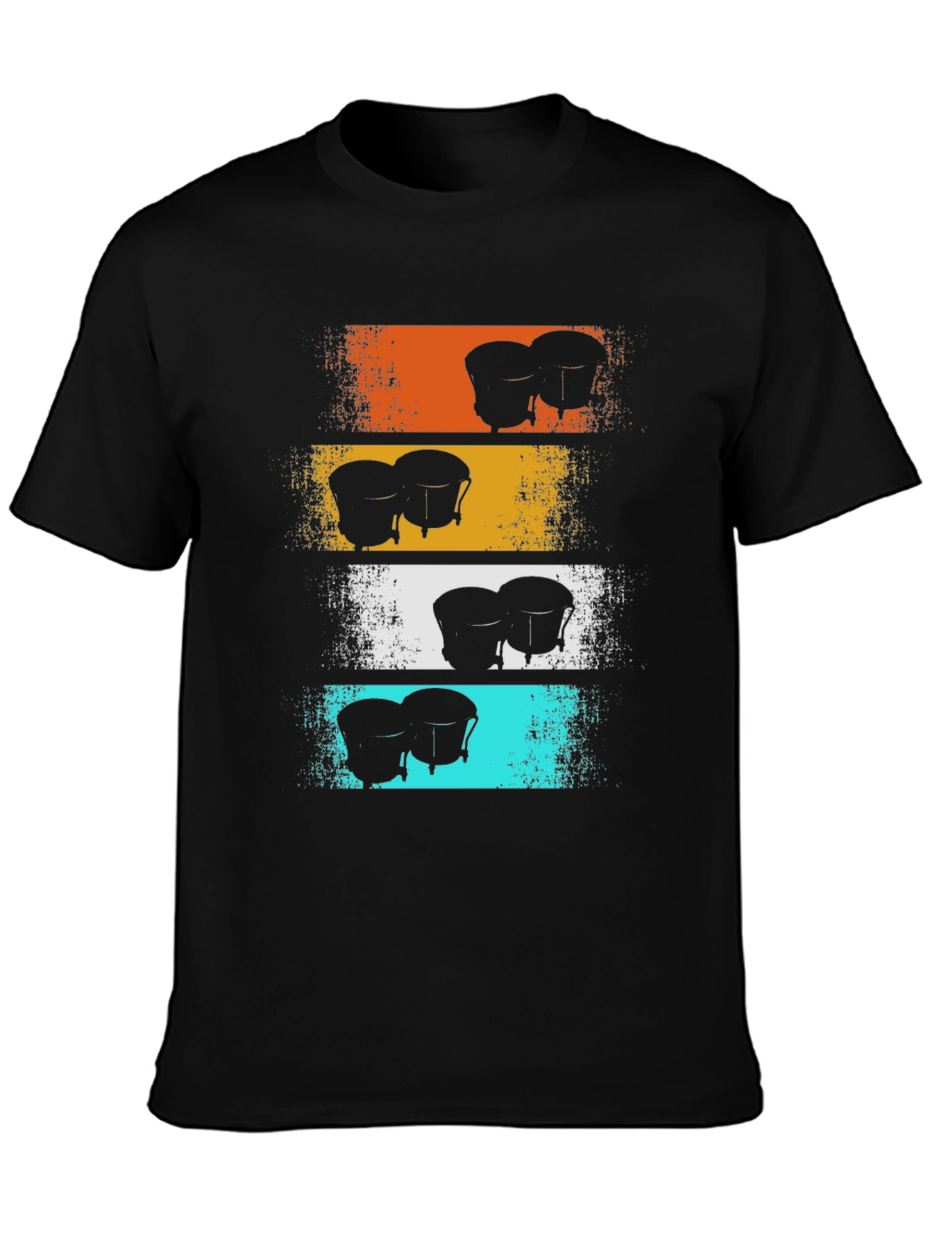 Retro Bongo Drums Graphic Tee - Music Lover Shirt