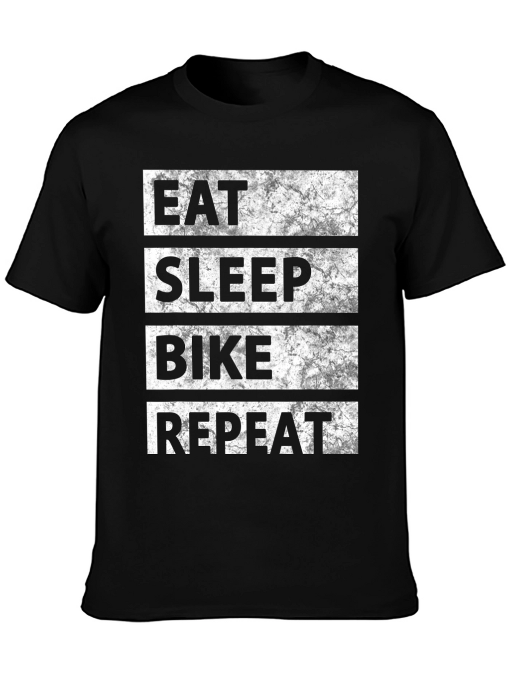 Eat Sleep Bike Repeat Black Graphic Tee