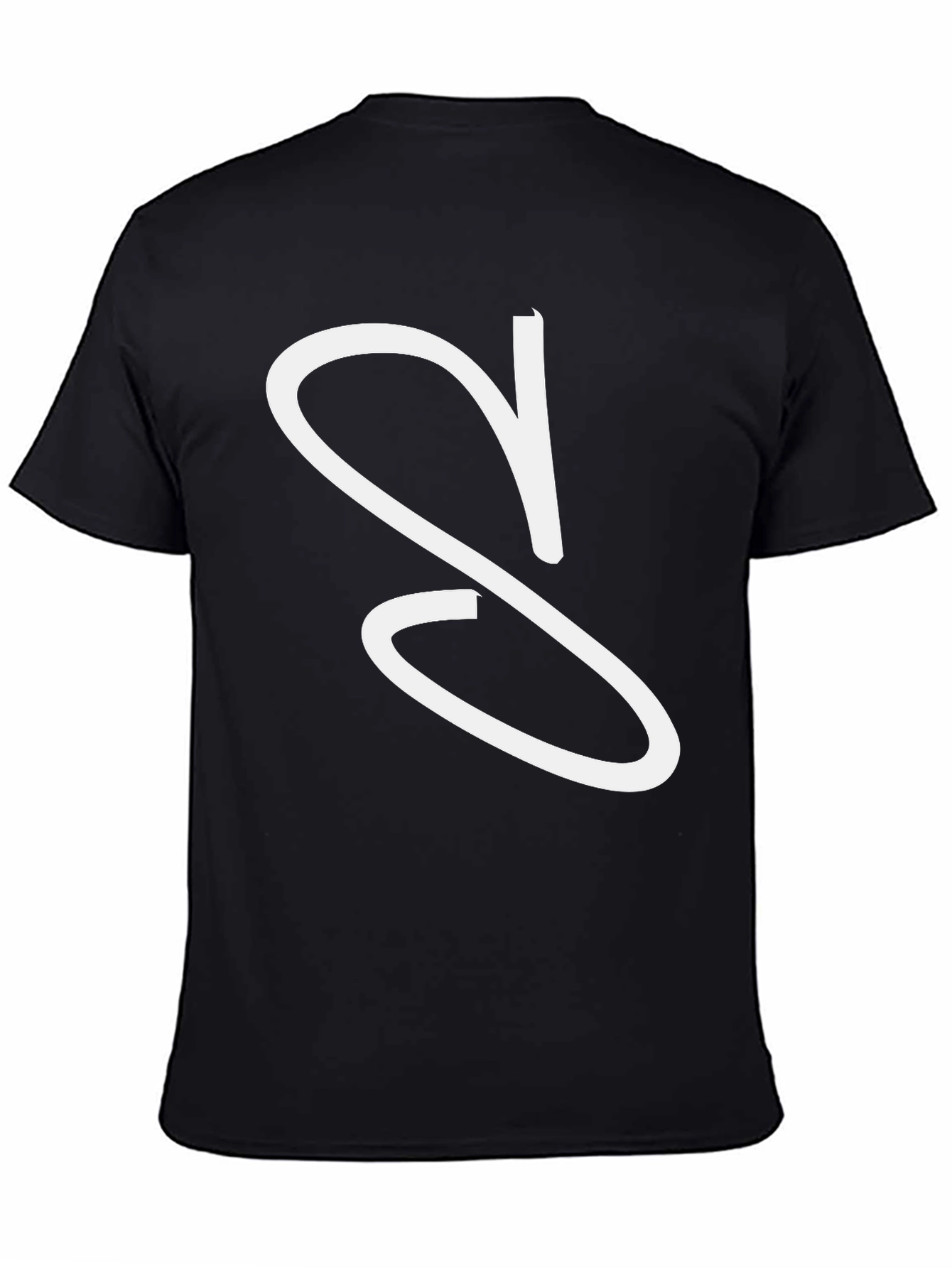 Black T-Shirt with White S Design