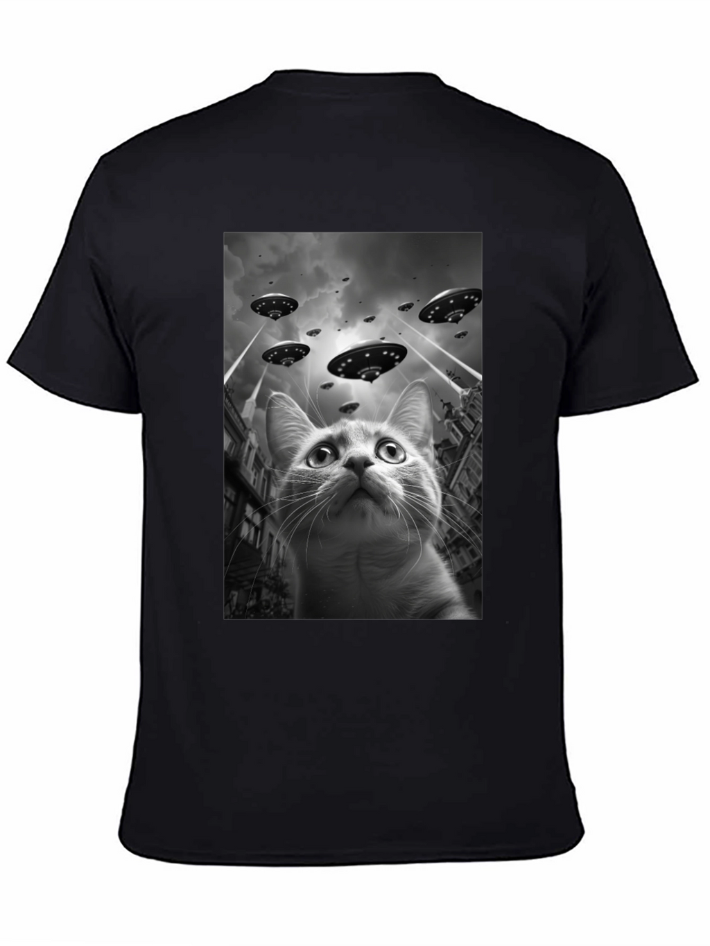 UFO Cat T-Shirt - Alien Invasion