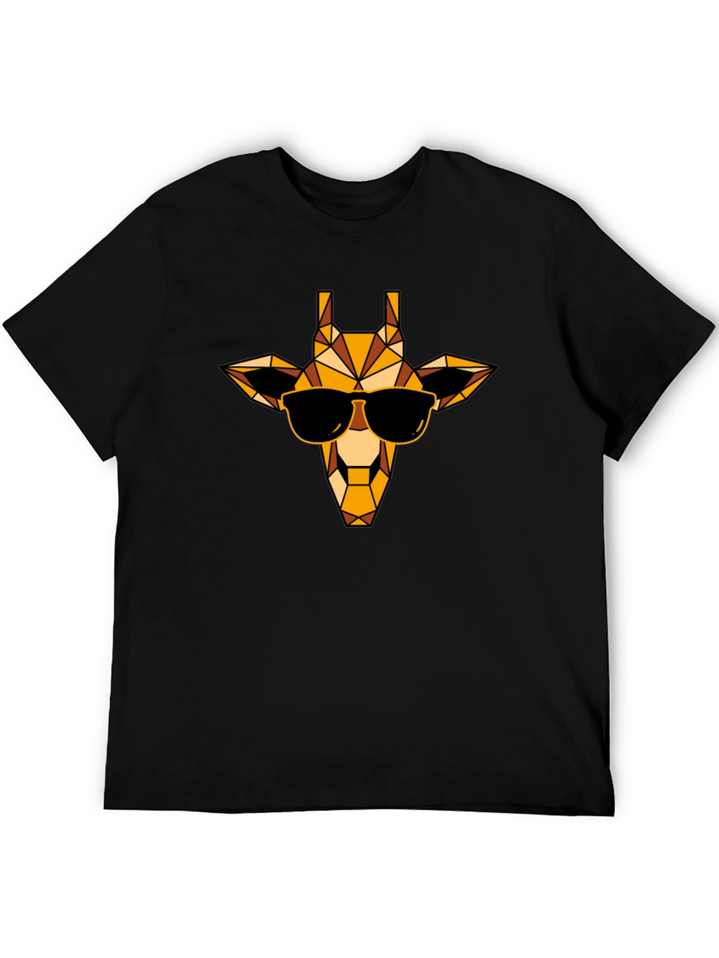 Cool Giraffe Graphic Tee - Black Casual Shirt