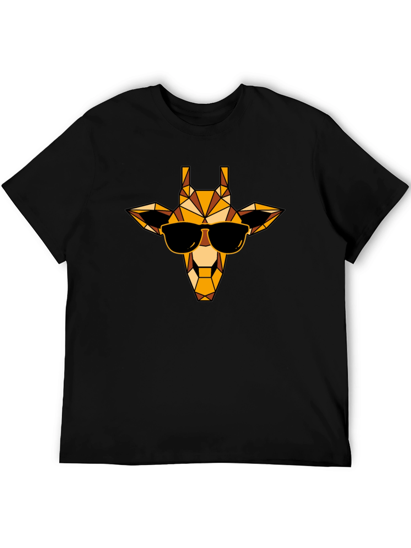 Cool Giraffe Graphic Tee - Black Casual Shirt