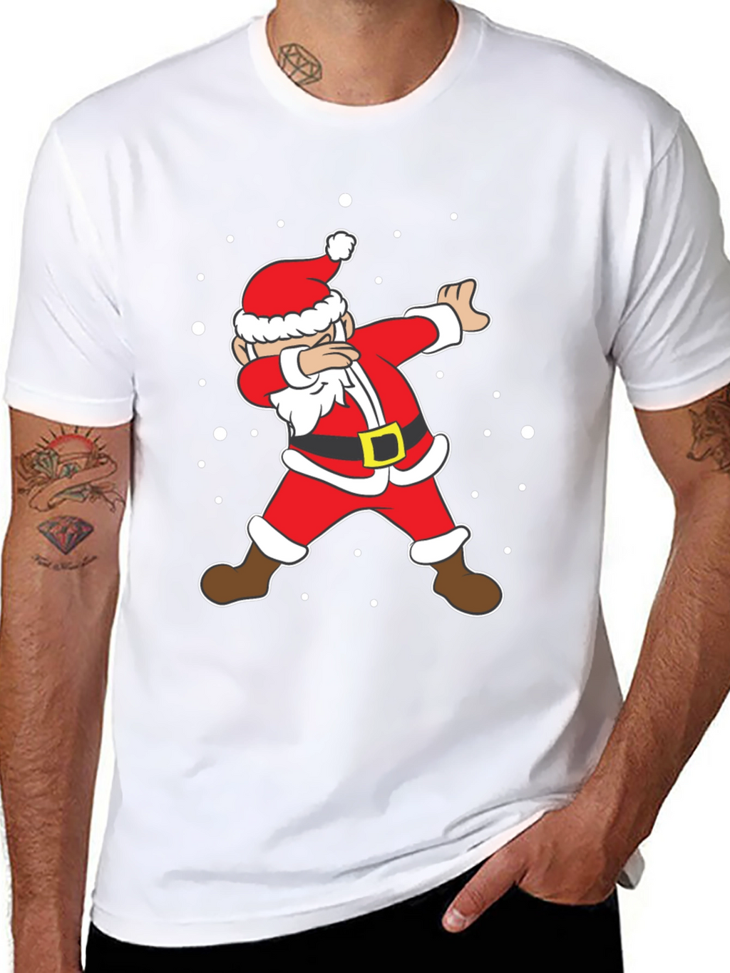 Dabbing Santa Christmas Graphic Tee