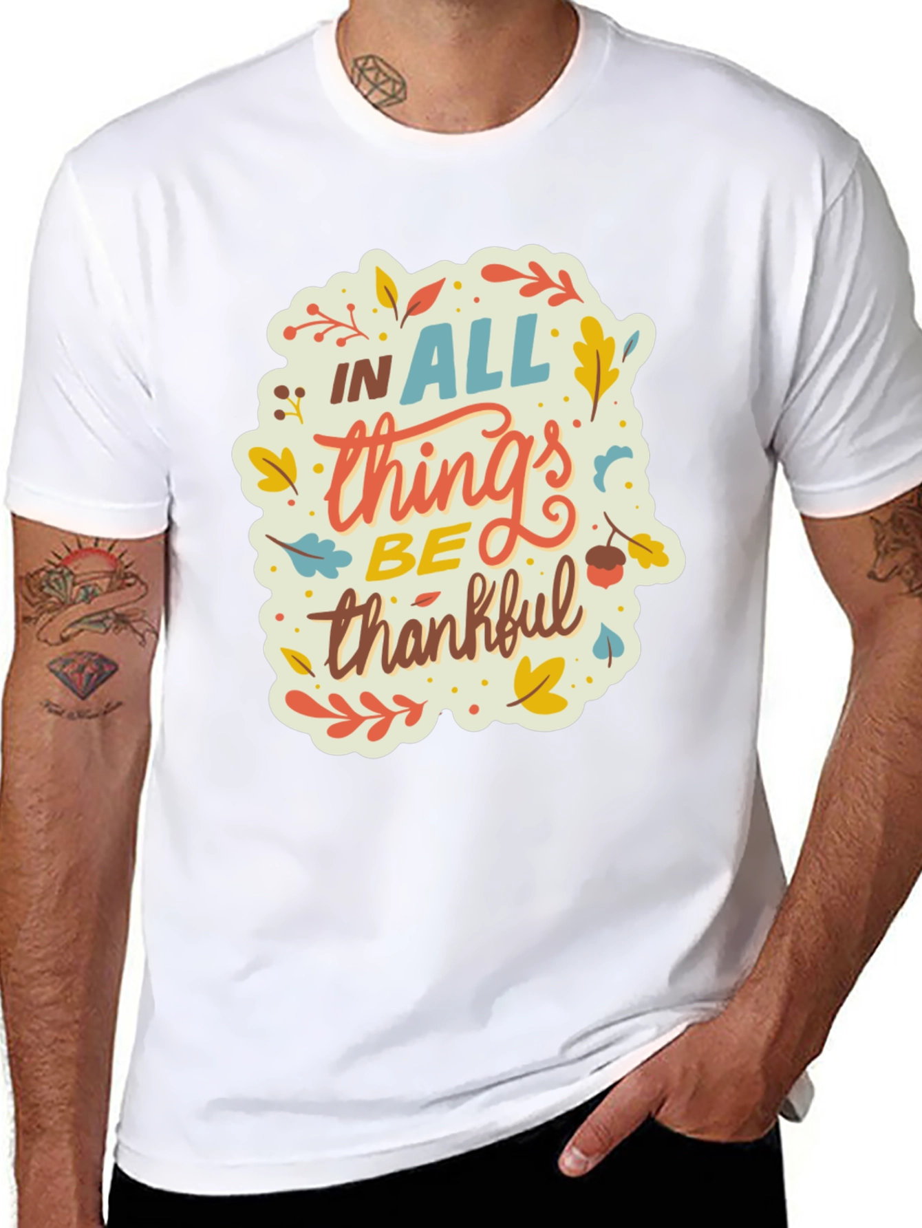 Fall Thanksgiving Graphic T-Shirt - Be Thankful