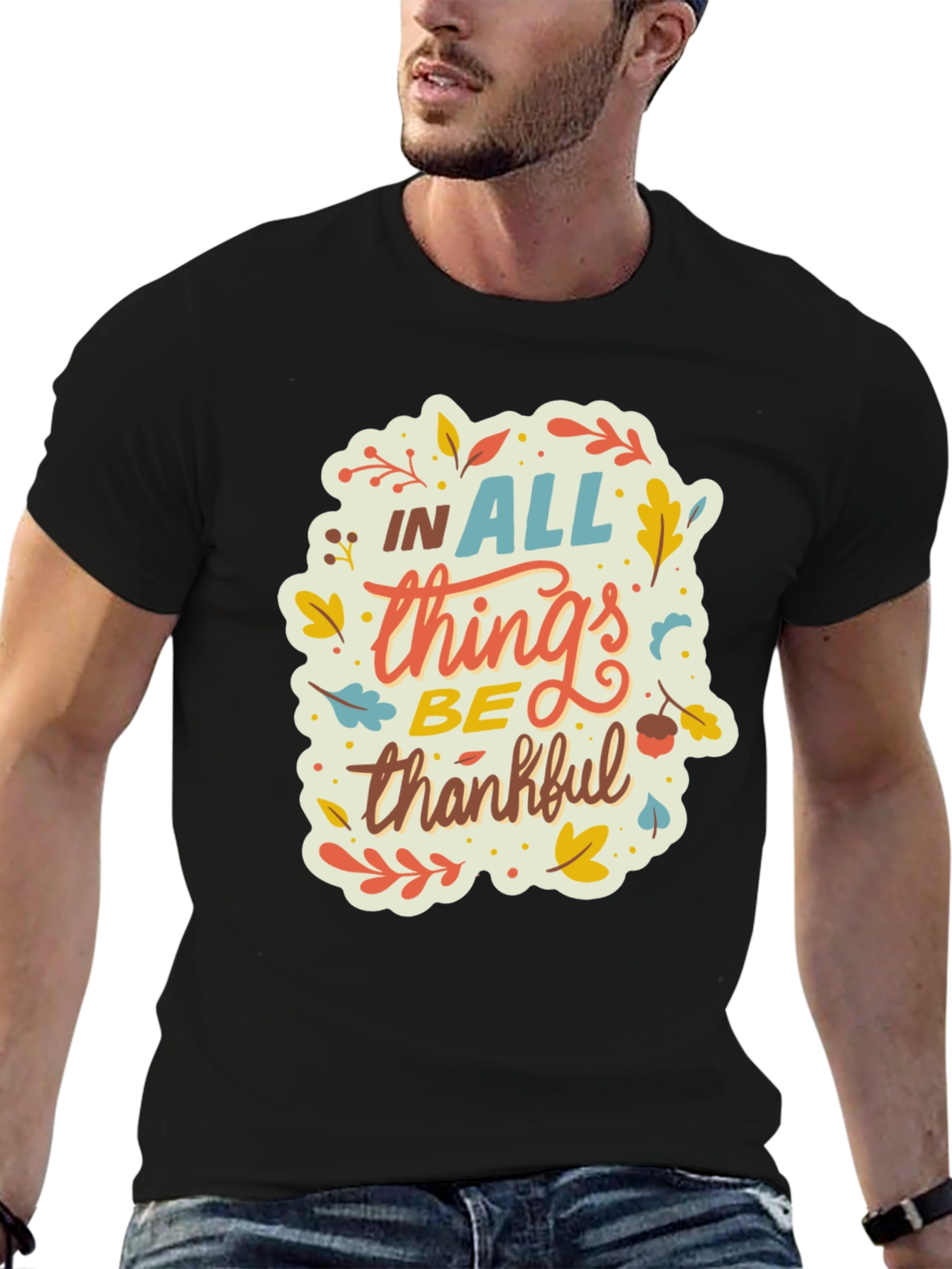 Fall Thanksgiving Graphic T-Shirt - Be Thankful