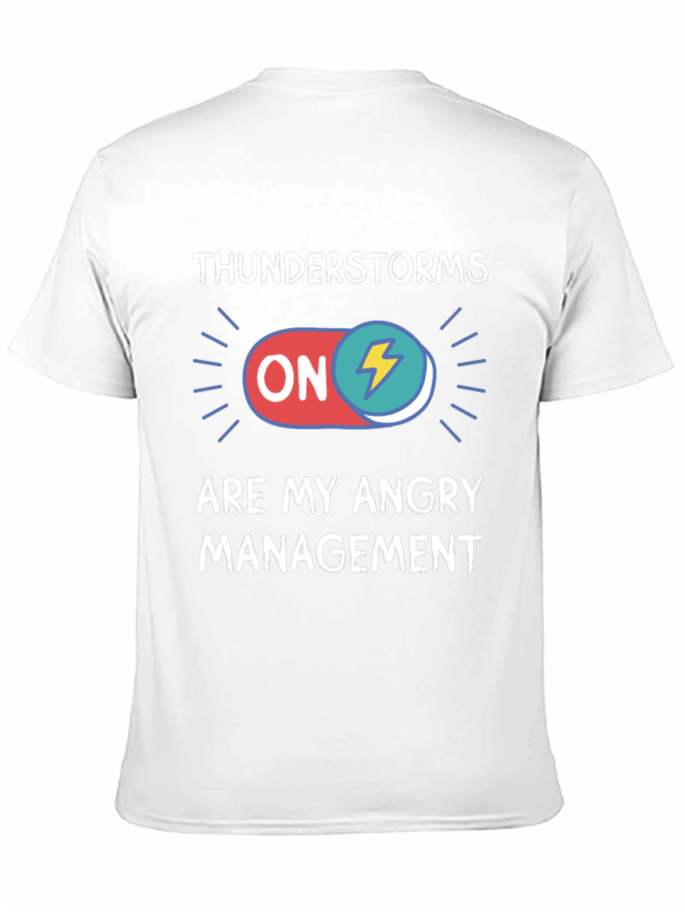 Thunderstorms Are My Angry Management Black T-Shirt