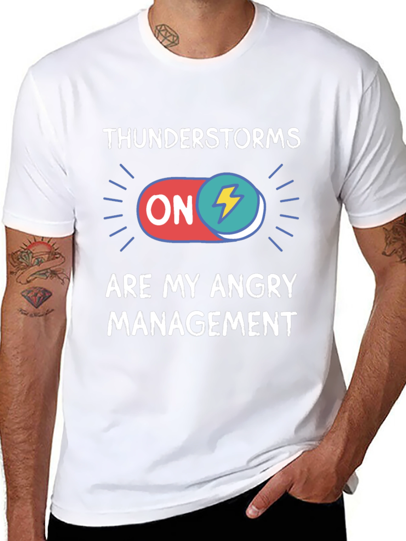 Thunderstorms Are My Angry Management Black T-Shirt