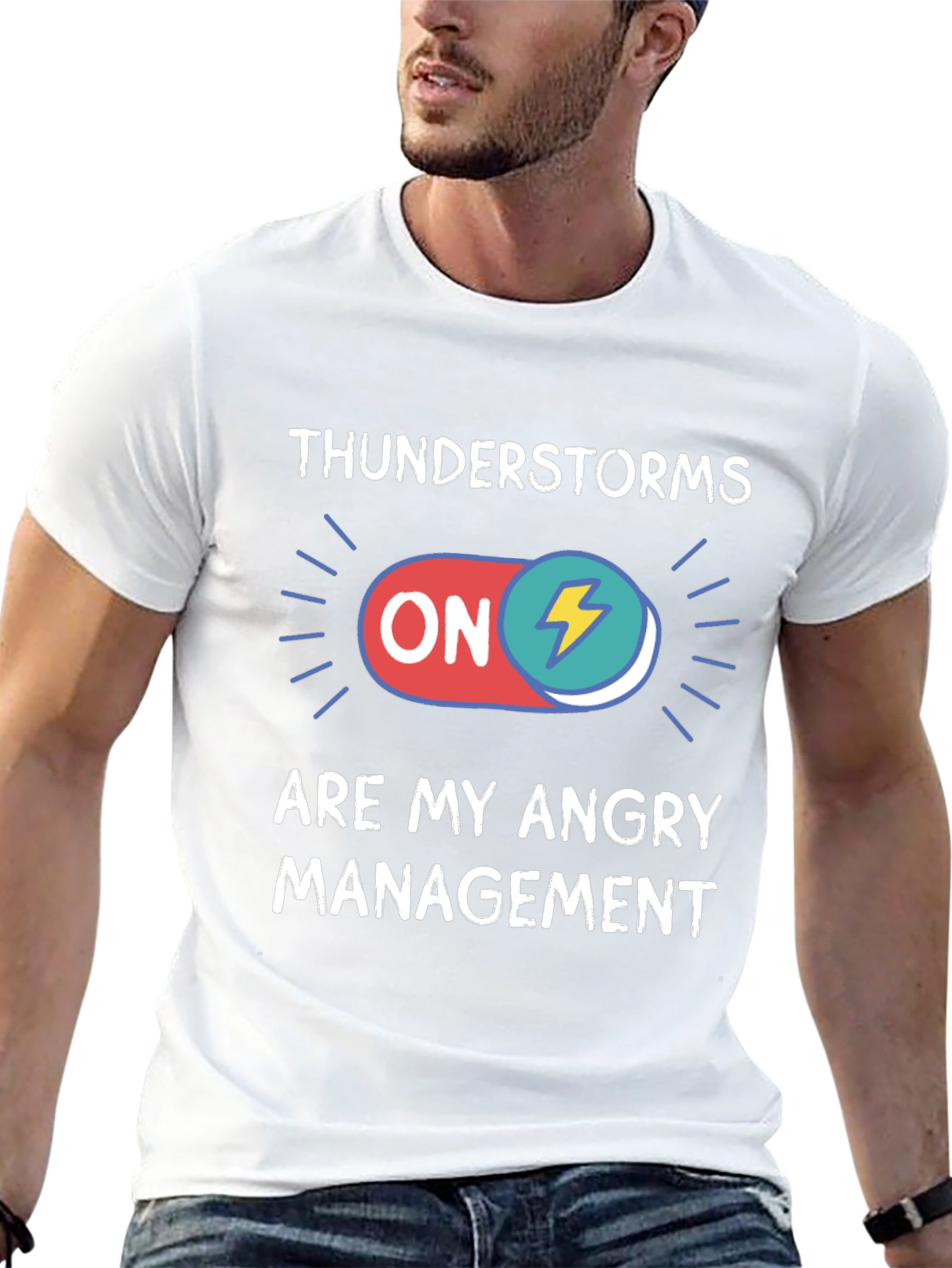 Thunderstorms Are My Angry Management Black T-Shirt