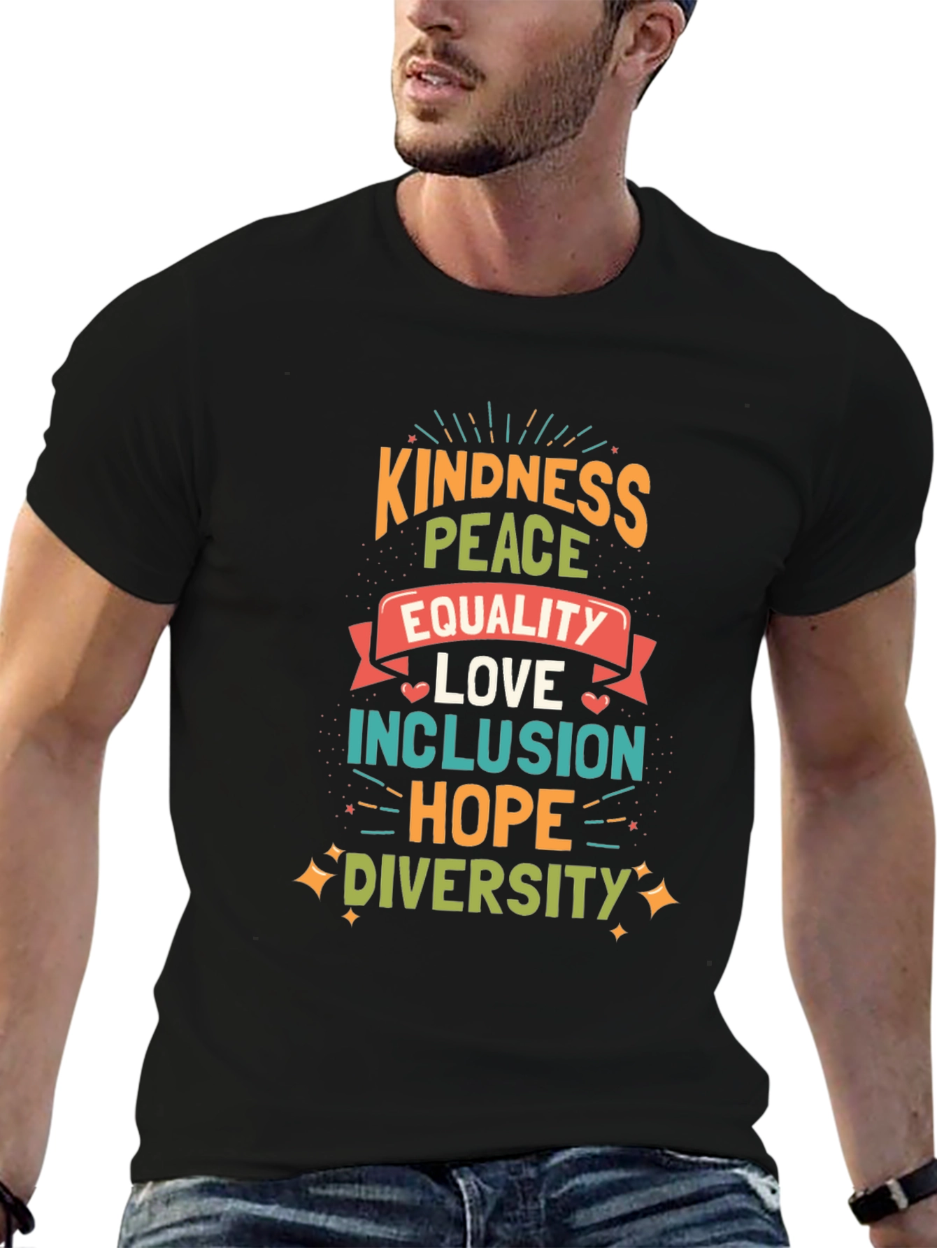 Kindness Peace Equality Graphic Tee