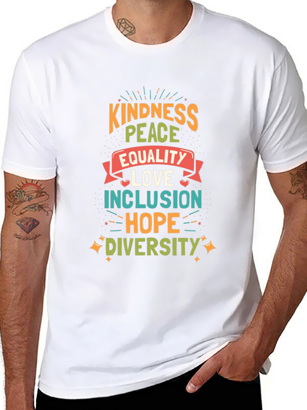 Kindness Peace Equality Graphic Tee