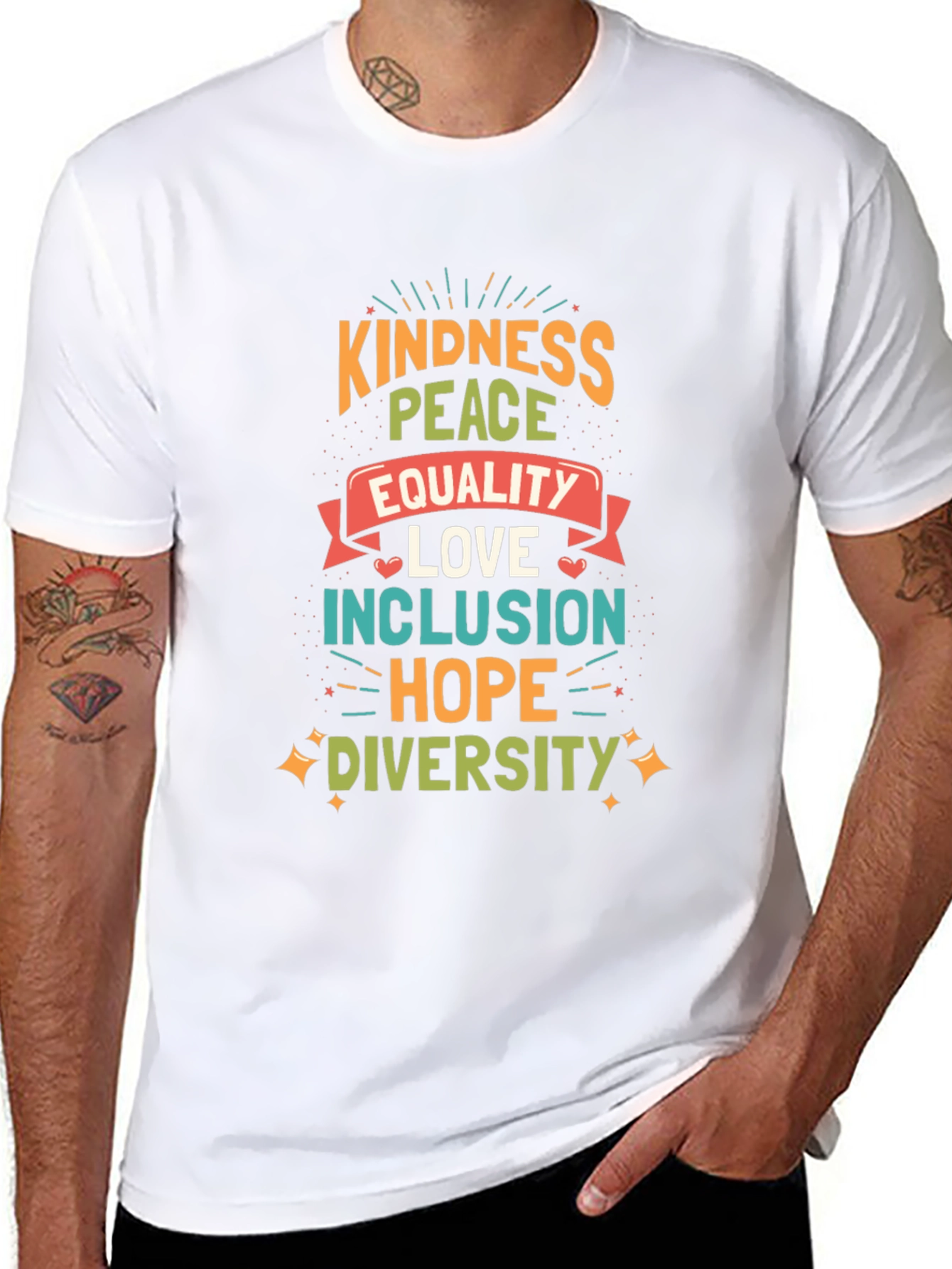 Kindness Peace Equality Graphic Tee