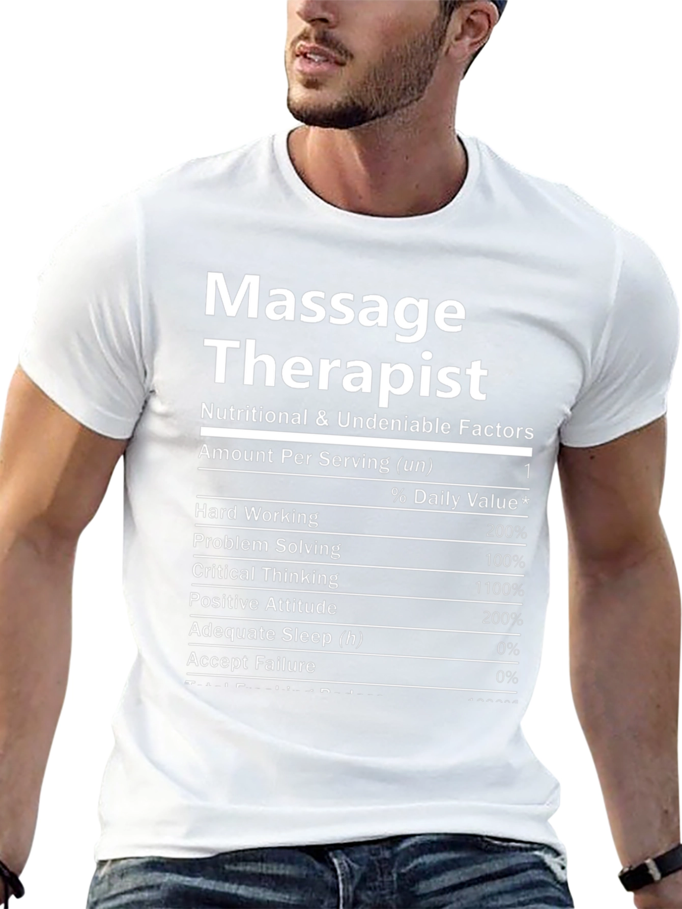 Massage Therapist Nutritional Facts T-Shirt