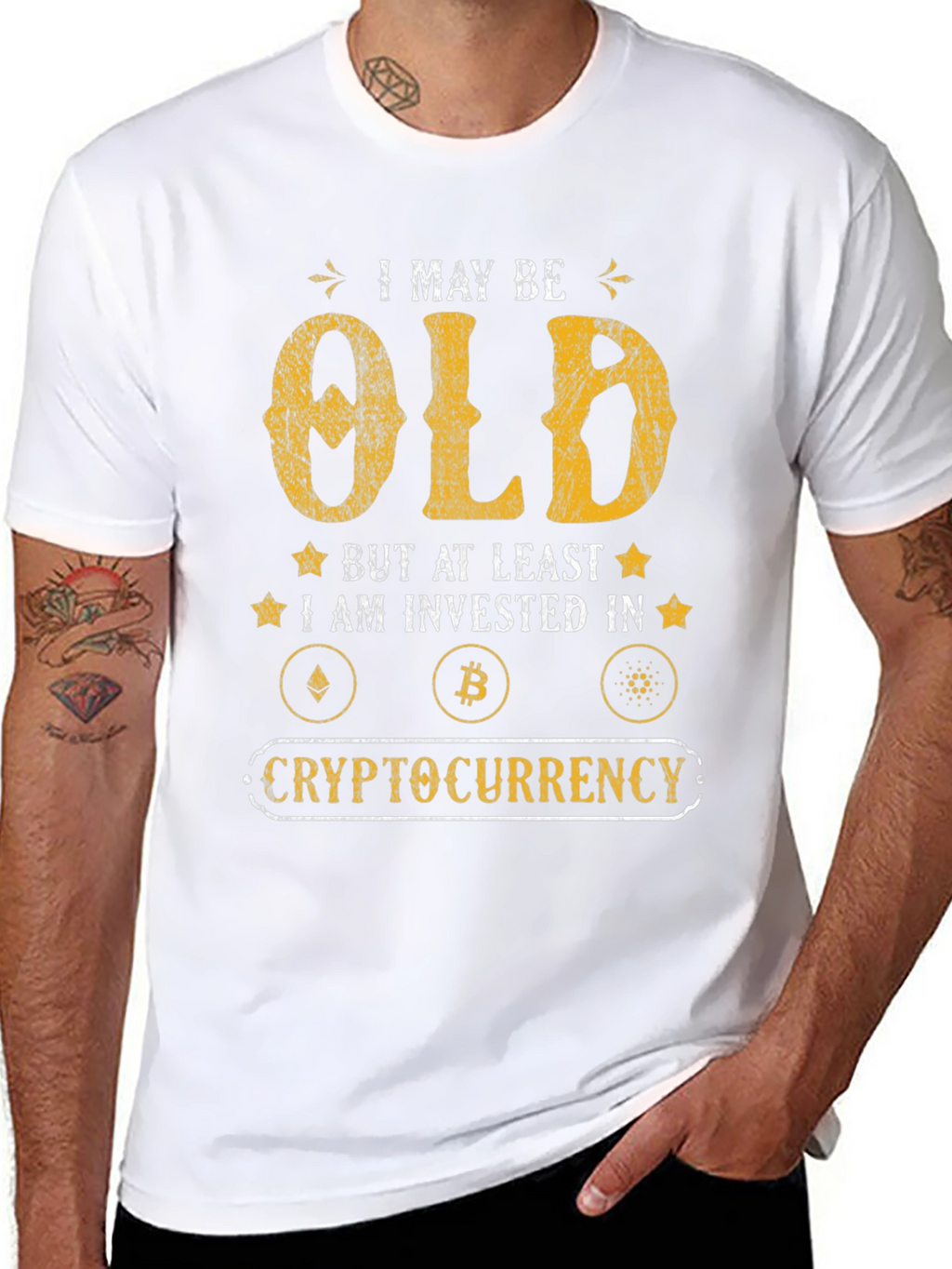 I May Be Old Crypto Investor Graphic T-Shirt