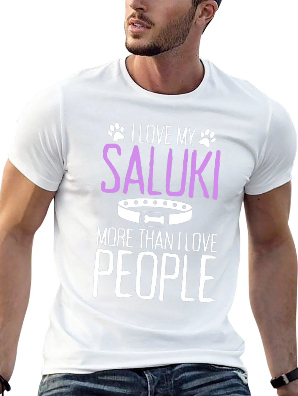 I Love My Saluki T-Shirt - Dog Lover Tee