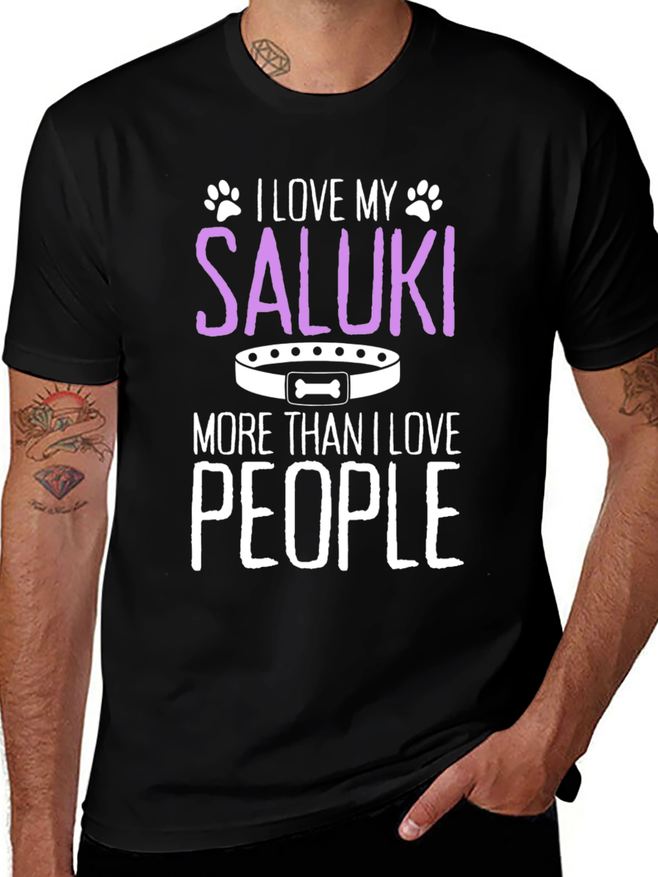 I Love My Saluki T-Shirt - Dog Lover Tee