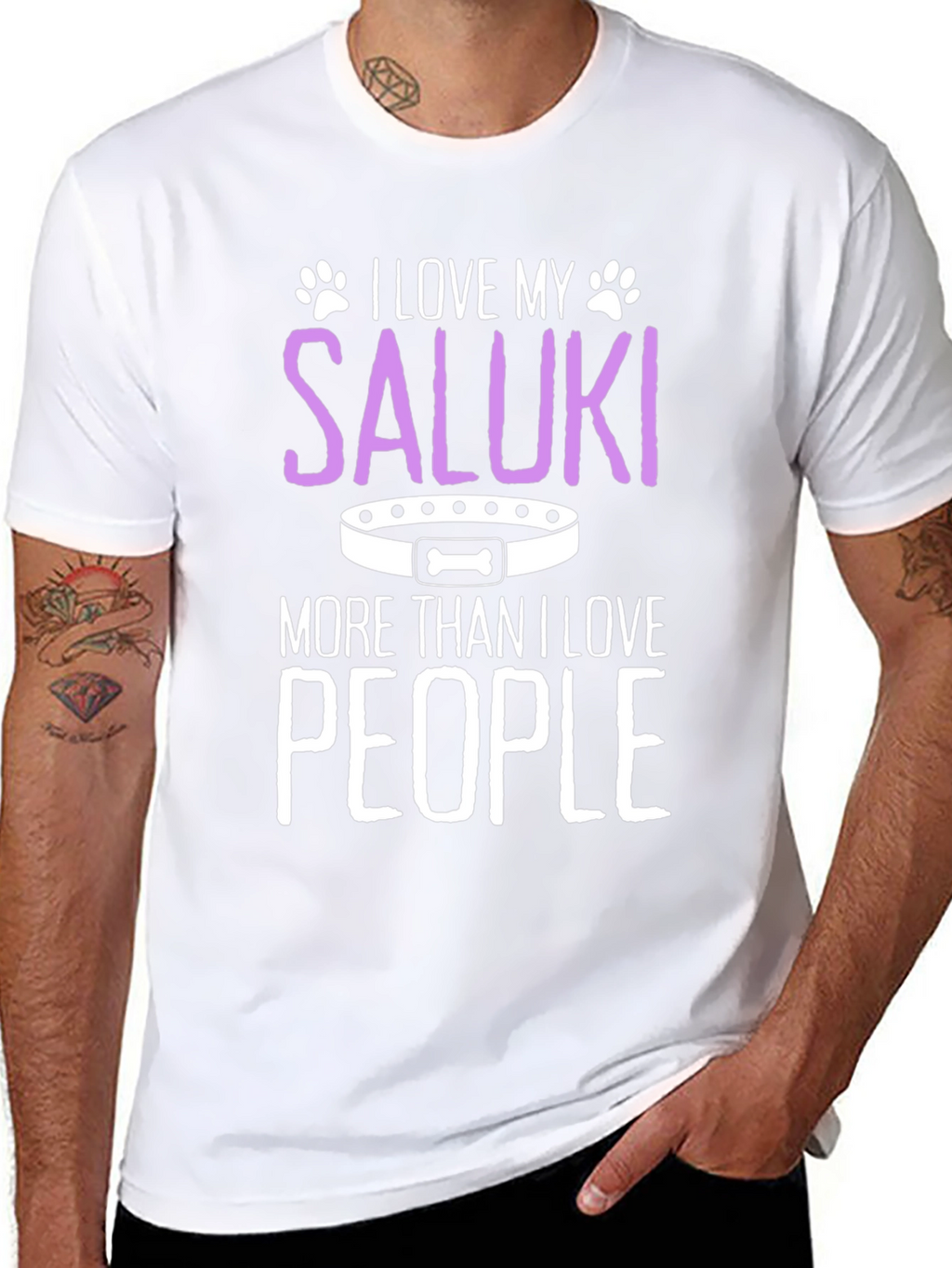 I Love My Saluki T-Shirt - Dog Lover Tee