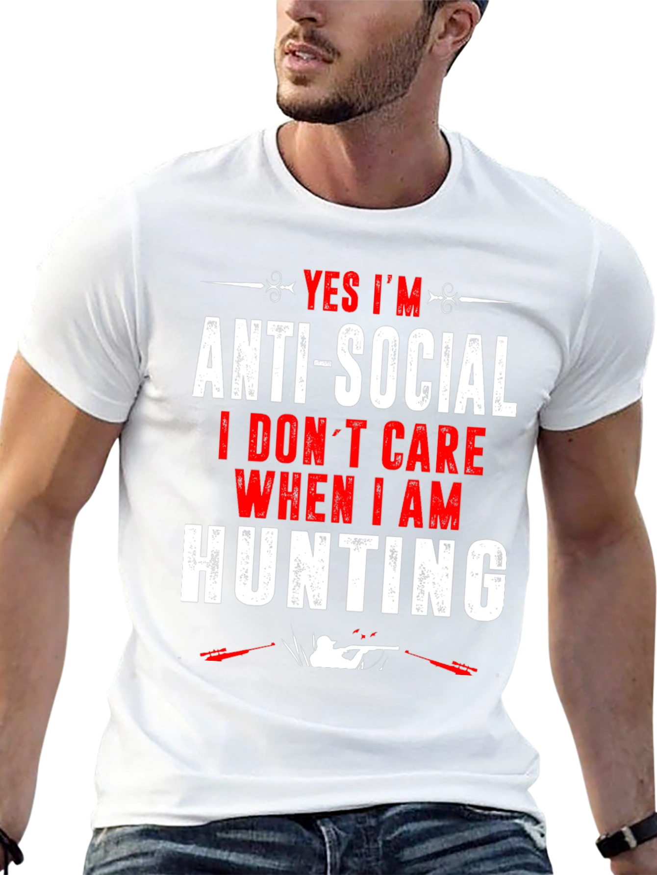 Anti-Social Hunting Graphic T-Shirt
