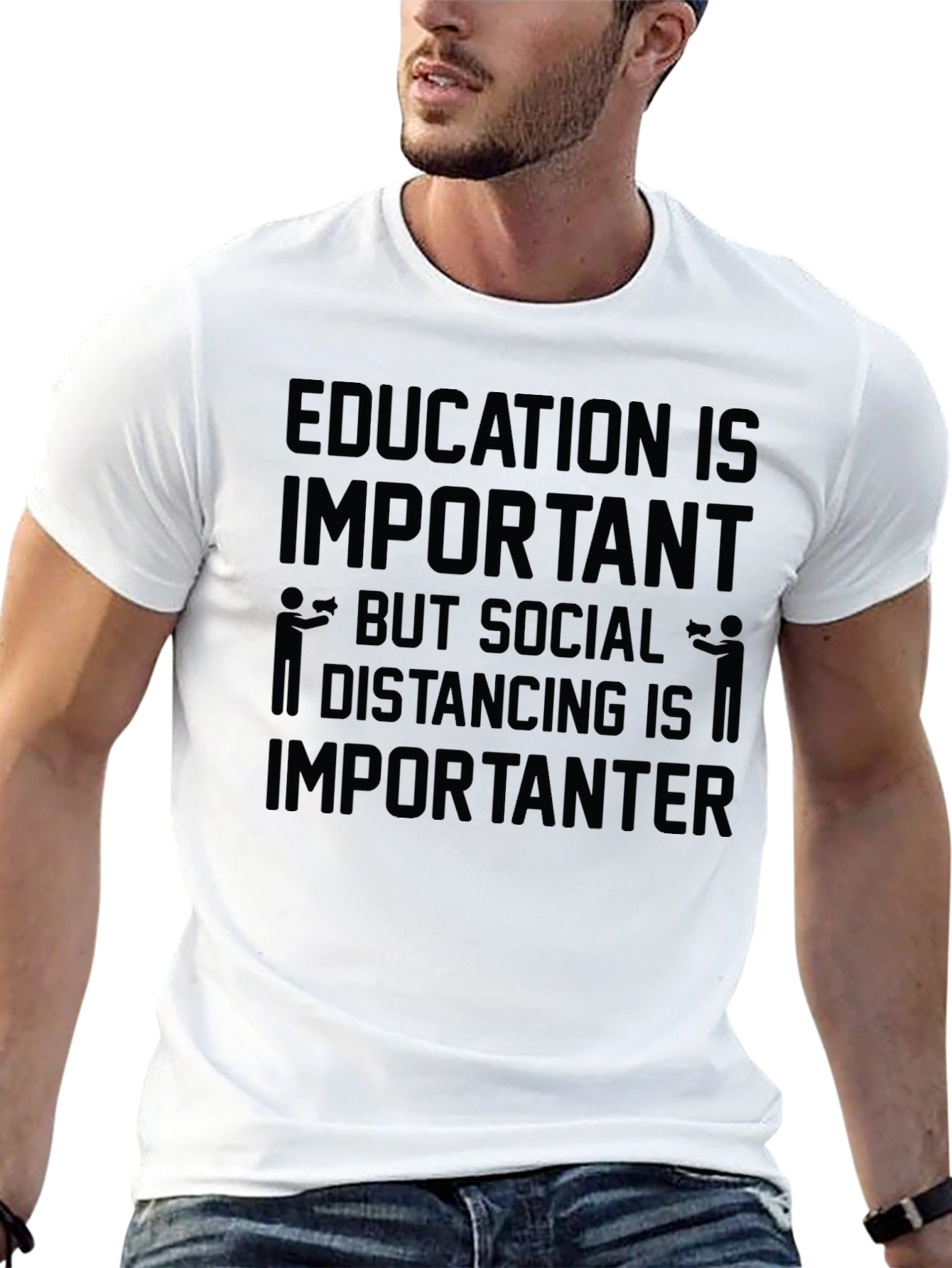 Education vs. Social Distancing Graphic Tee