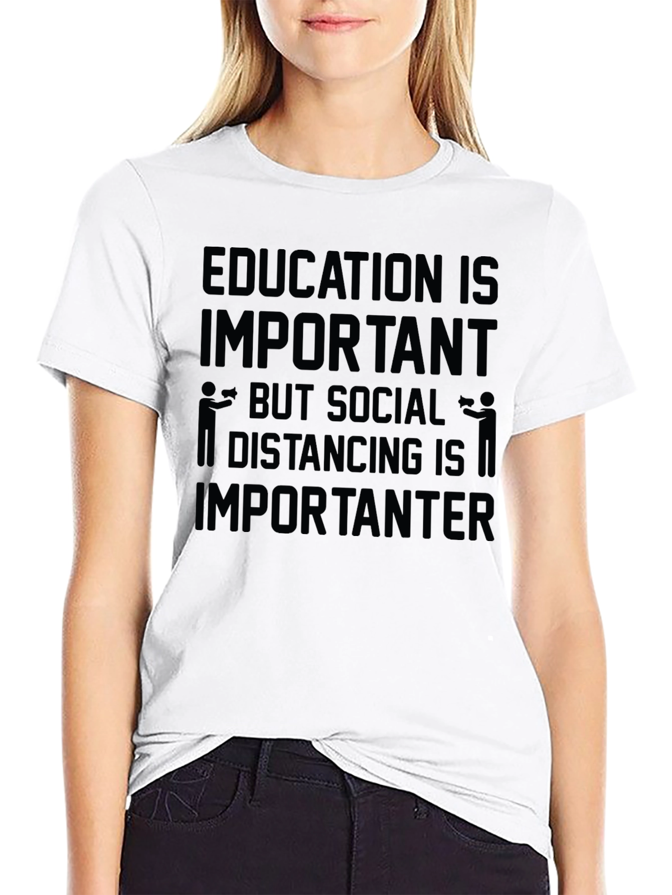 Education vs. Social Distancing Graphic Tee
