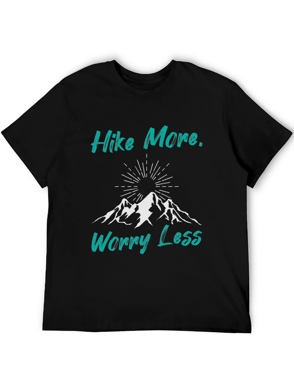 Hike More Worry Less Black Graphic Tee