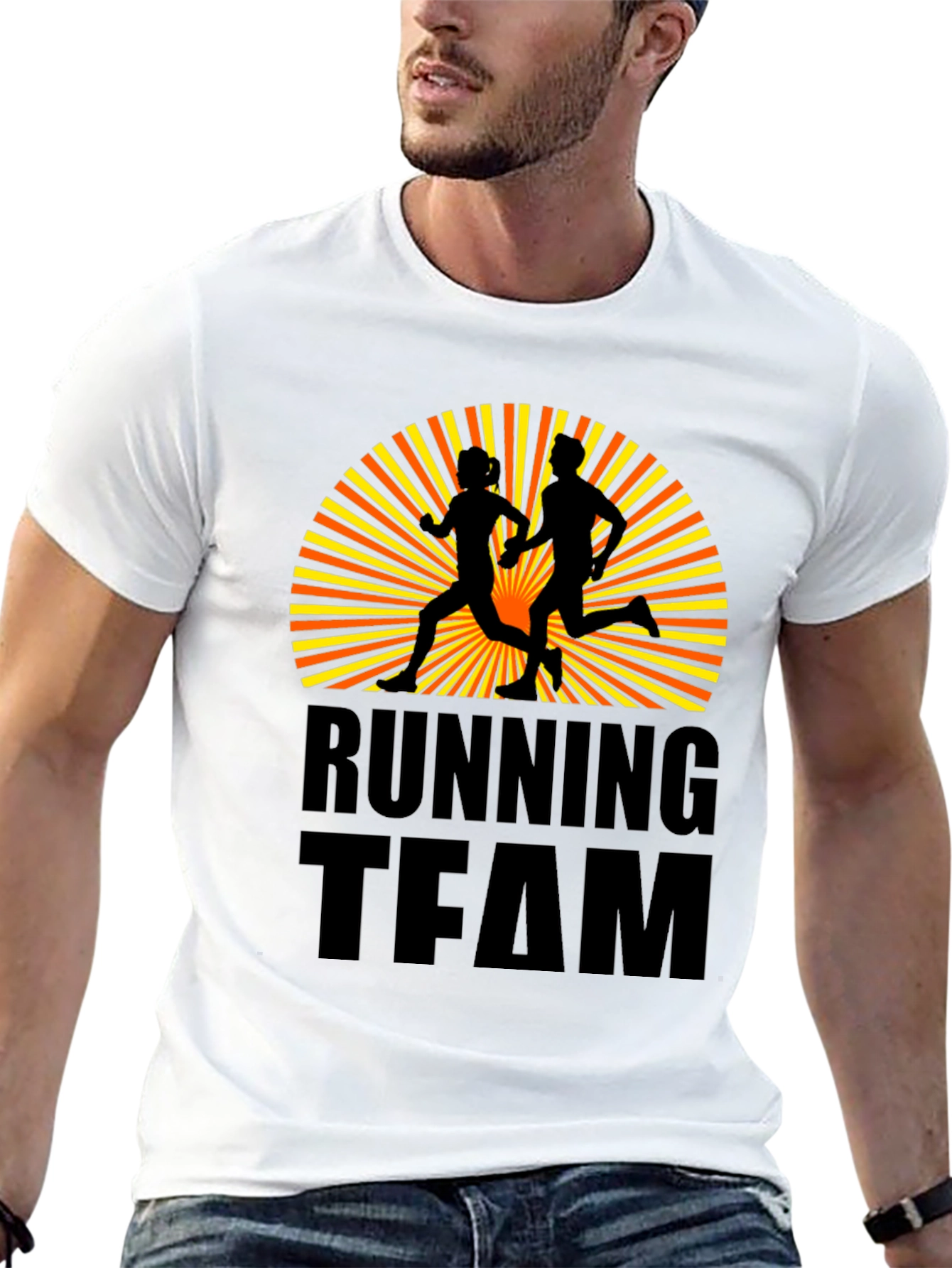 Running Team Graphic T-Shirt - Black