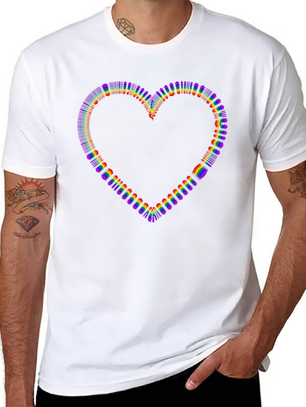 Rainbow Heart Graphic Tee - Pride Edition