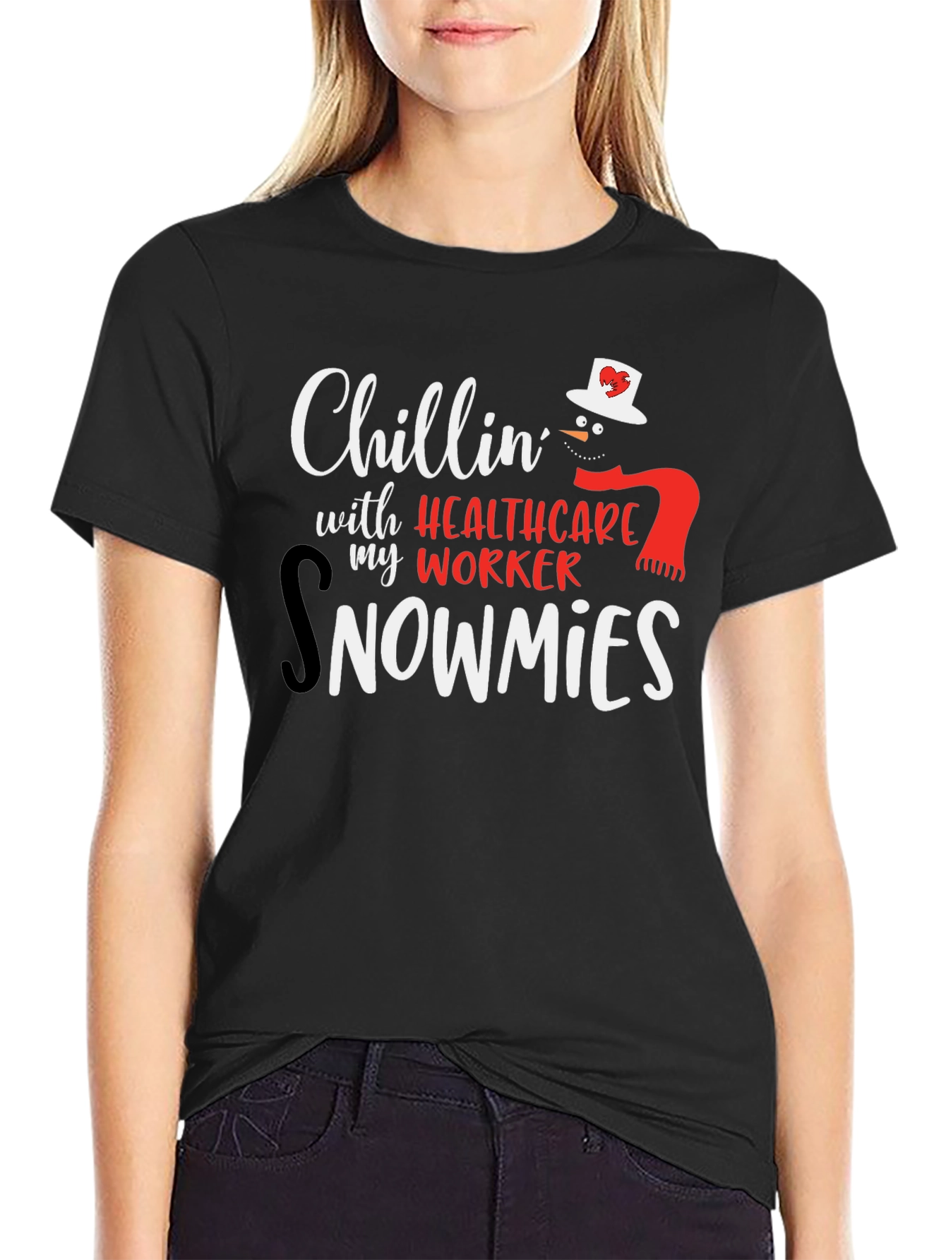 Healthcare Worker Snowmies Graphic Tee
