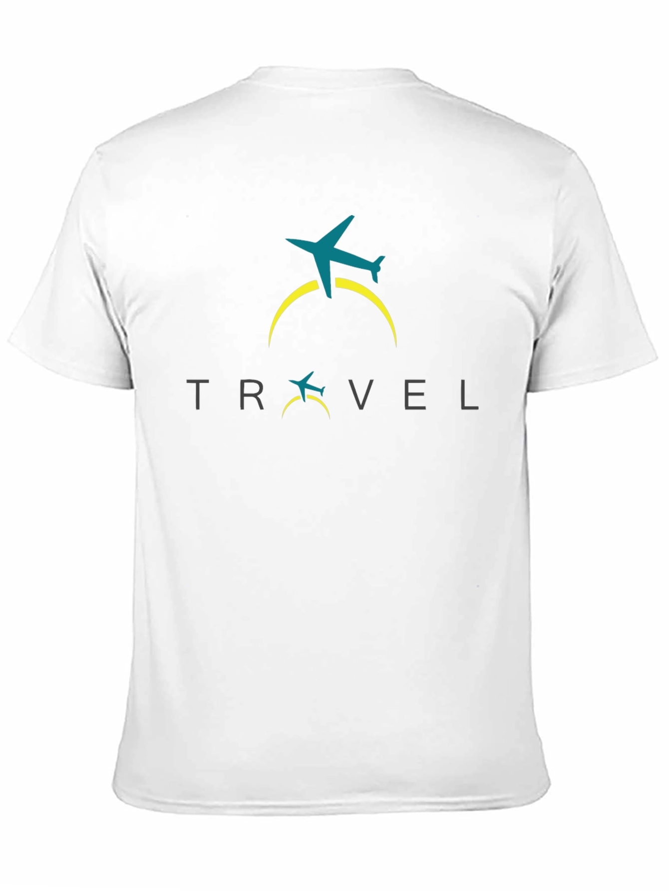 Travel Airplane Graphic T-Shirt - Black