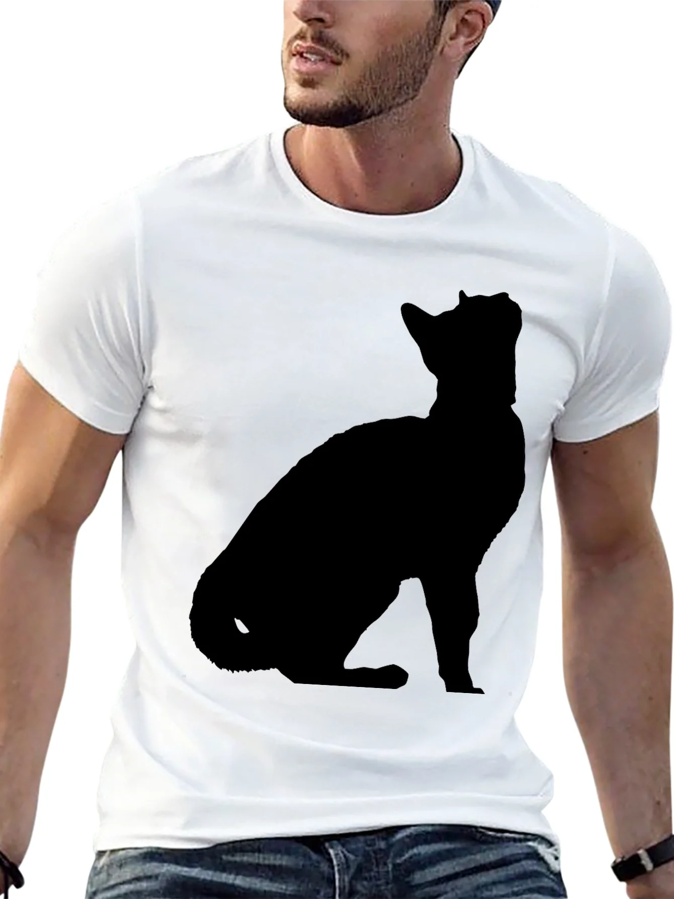 Black Cat Silhouette T-Shirt