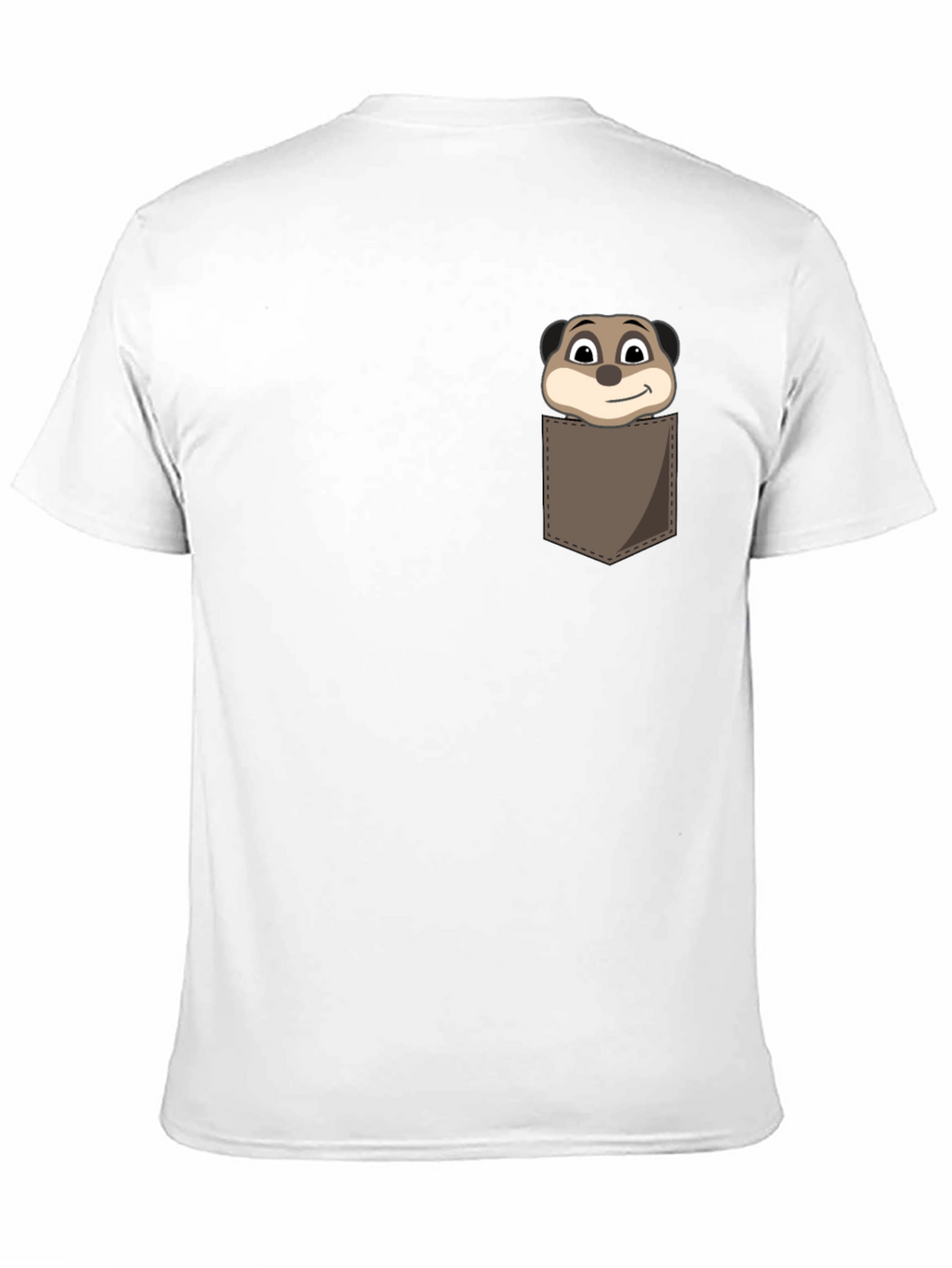 Cartoon Meerkat Pocket T-Shirt