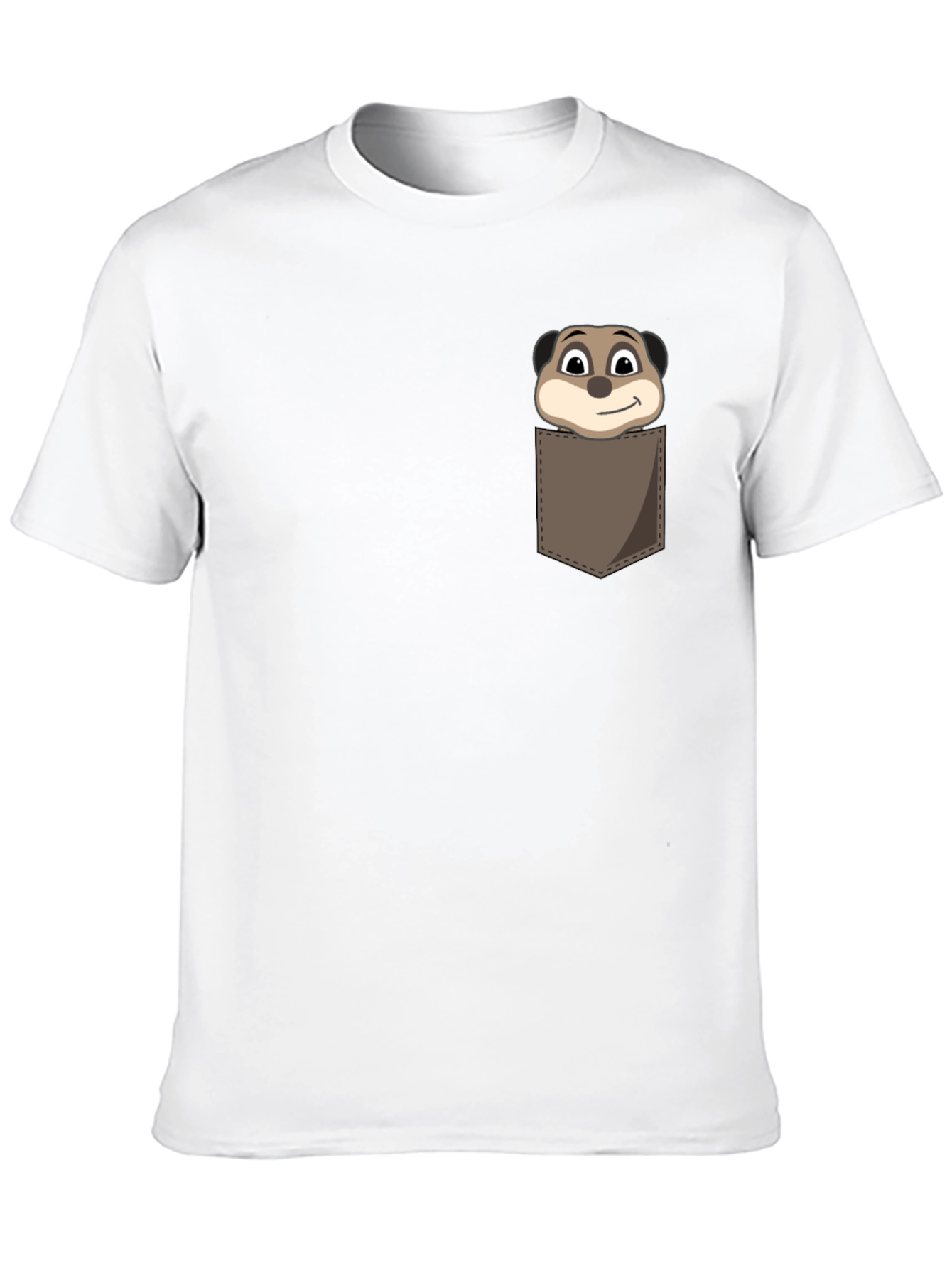 Cartoon Meerkat Pocket T-Shirt